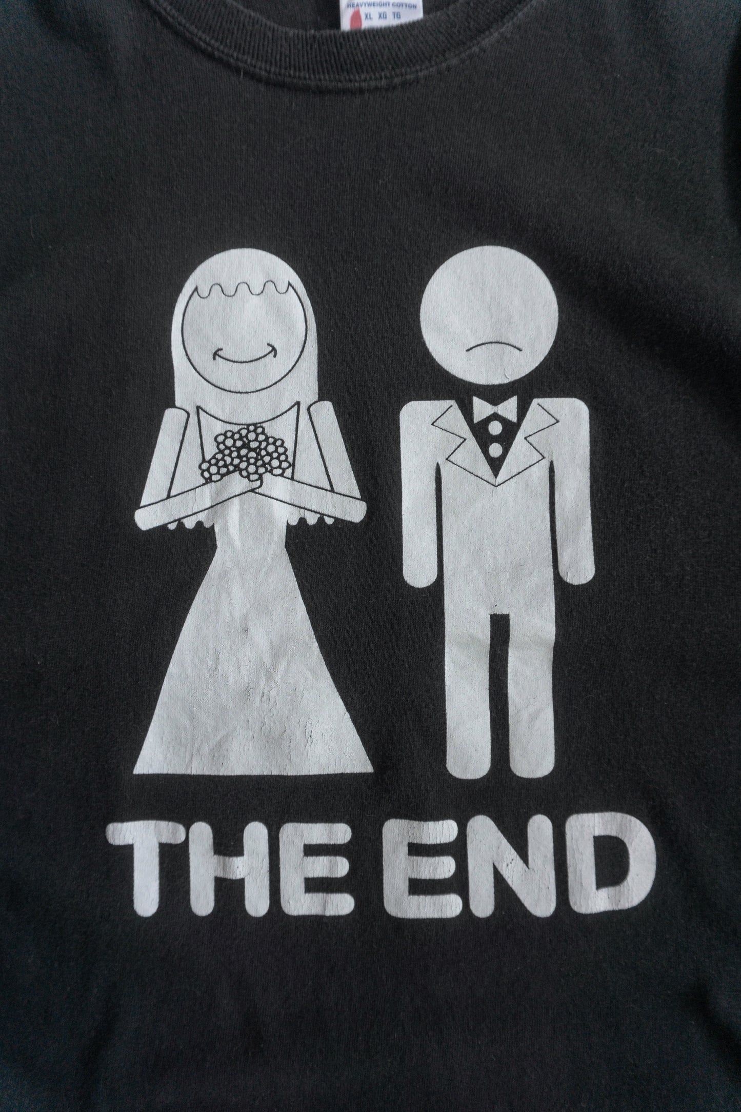 (L-XL) VINTAGE “THE END” FUNNY TEE