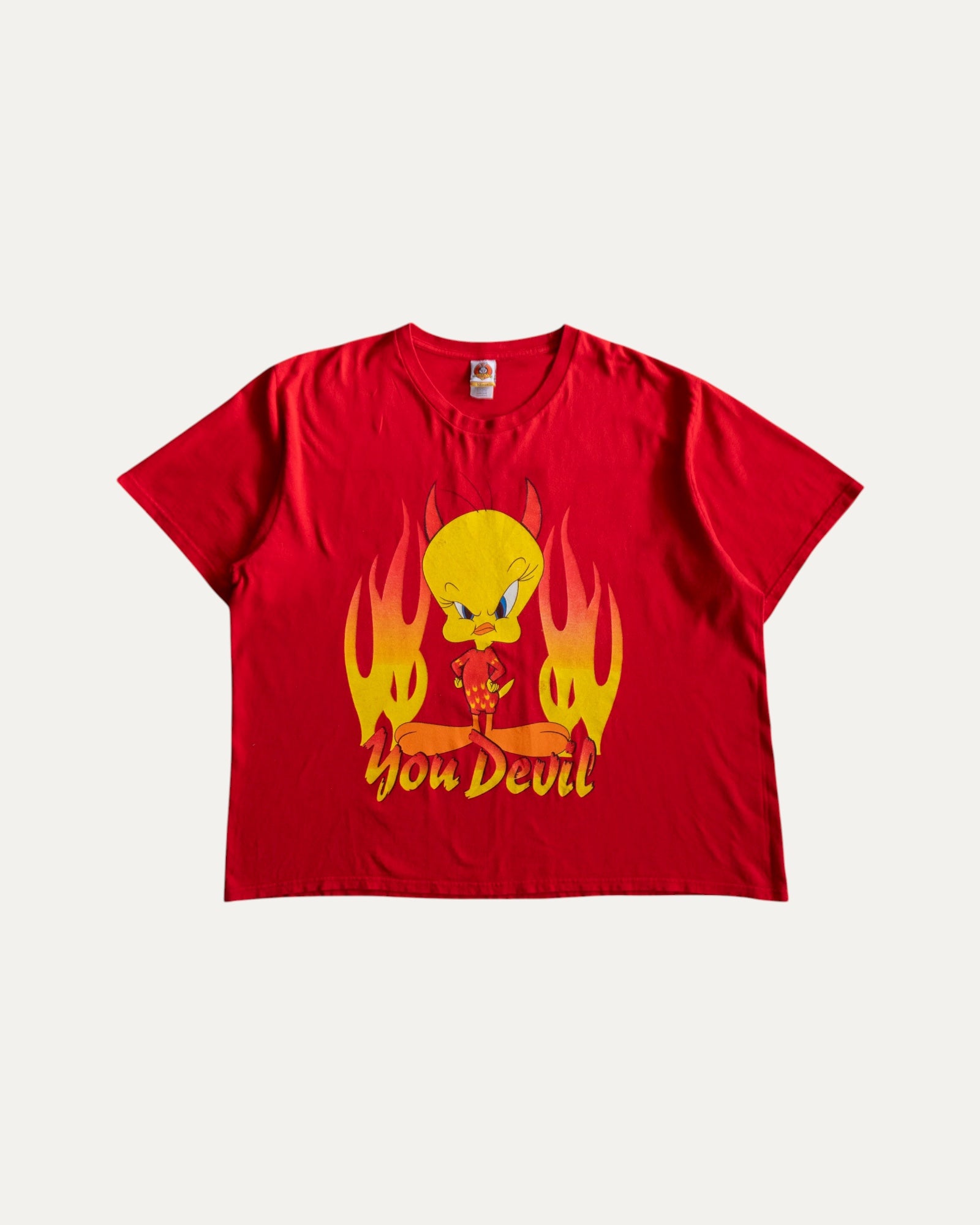 (FIT L) VINTAGE PIOLIN LOONEY TUNES DEVIL/ANGEL TEE