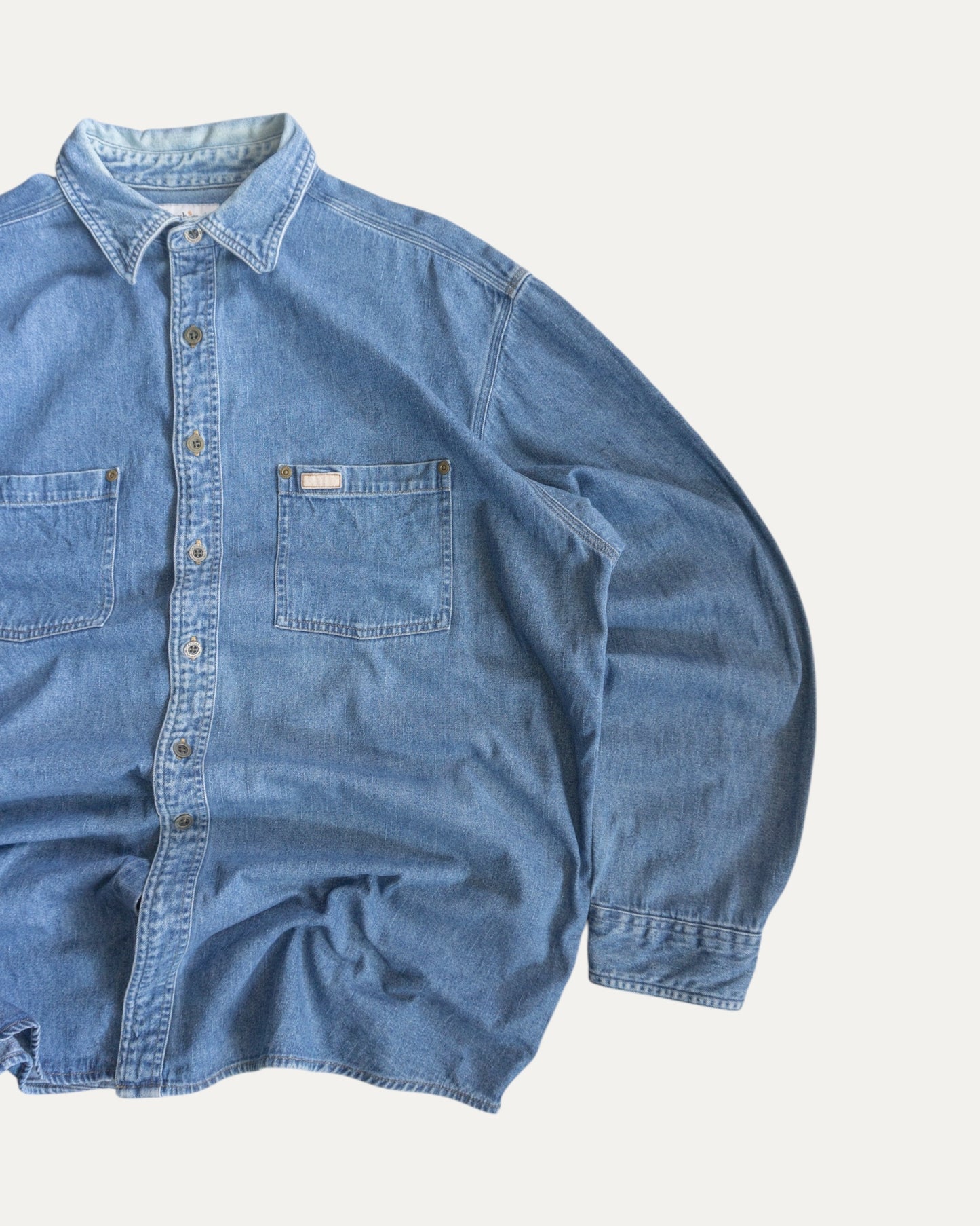 (XL) VINTAGE CARHARTT DENIM SHIRT