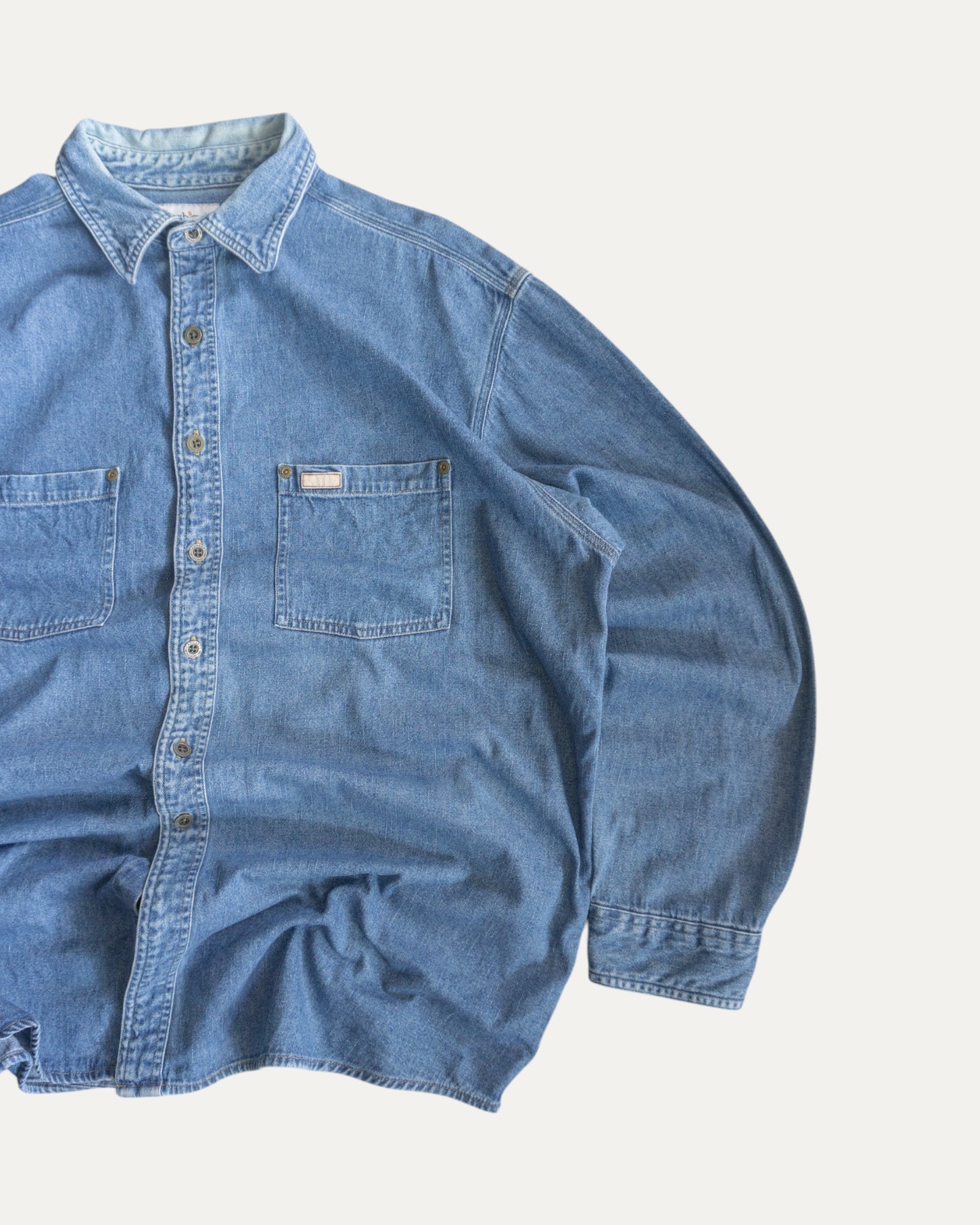 (XL) VINTAGE CARHARTT DENIM SHIRT
