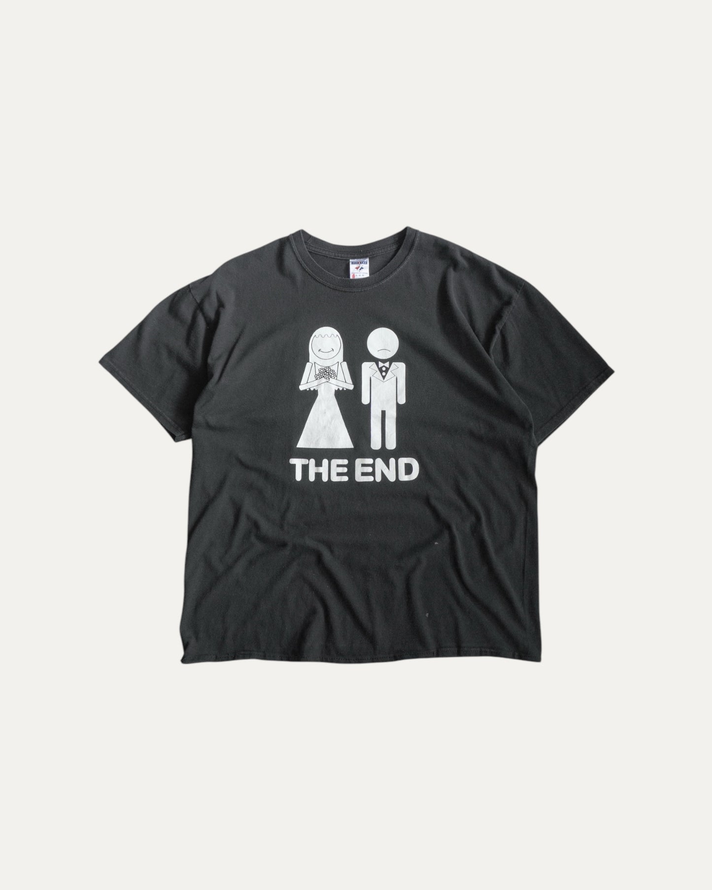 (L-XL) VINTAGE “THE END” FUNNY TEE