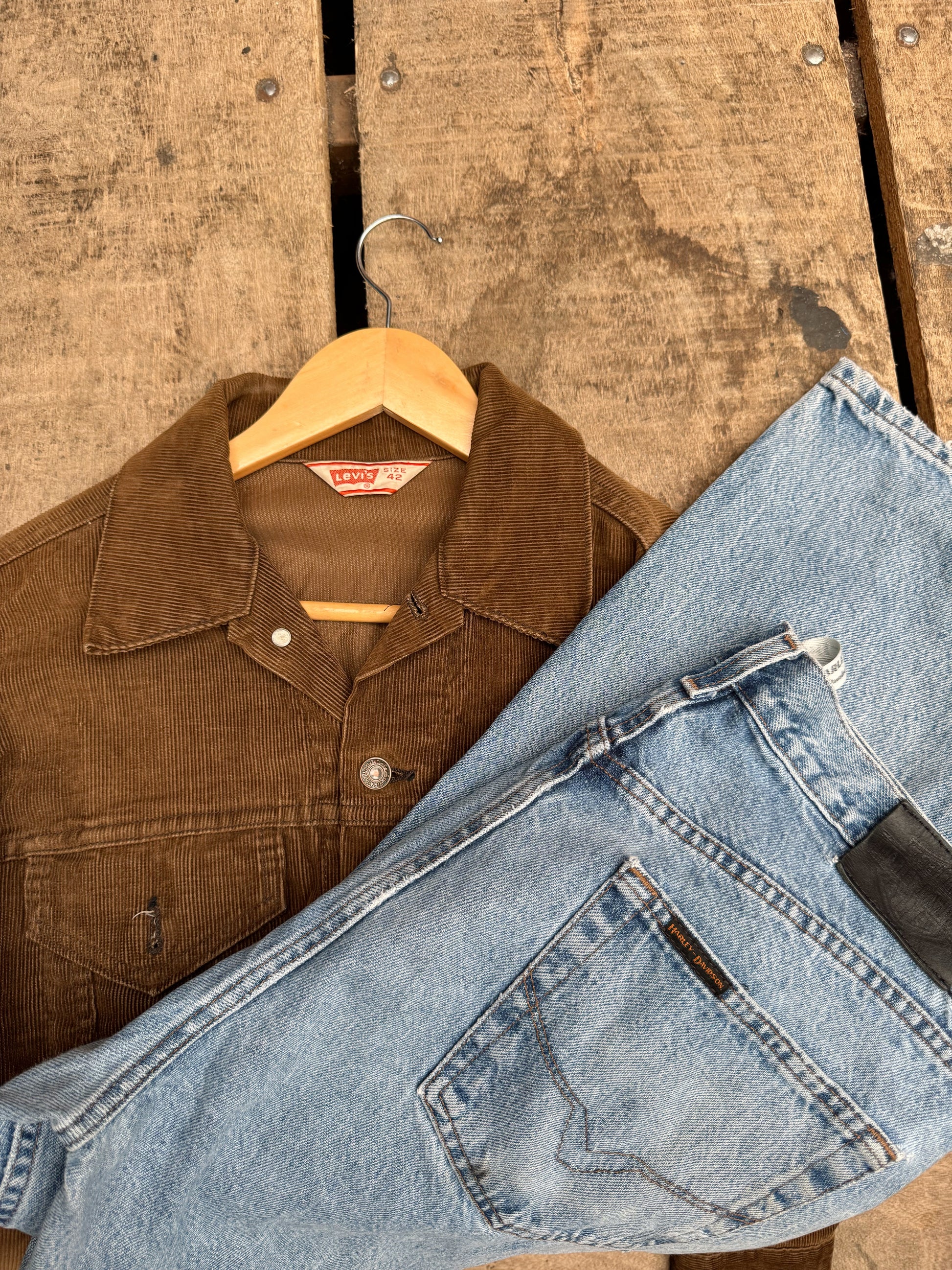 (M) 70’S VINTAGE LEVIS CORDUROY 7505 TYPE 3 TRUCKER JACKET