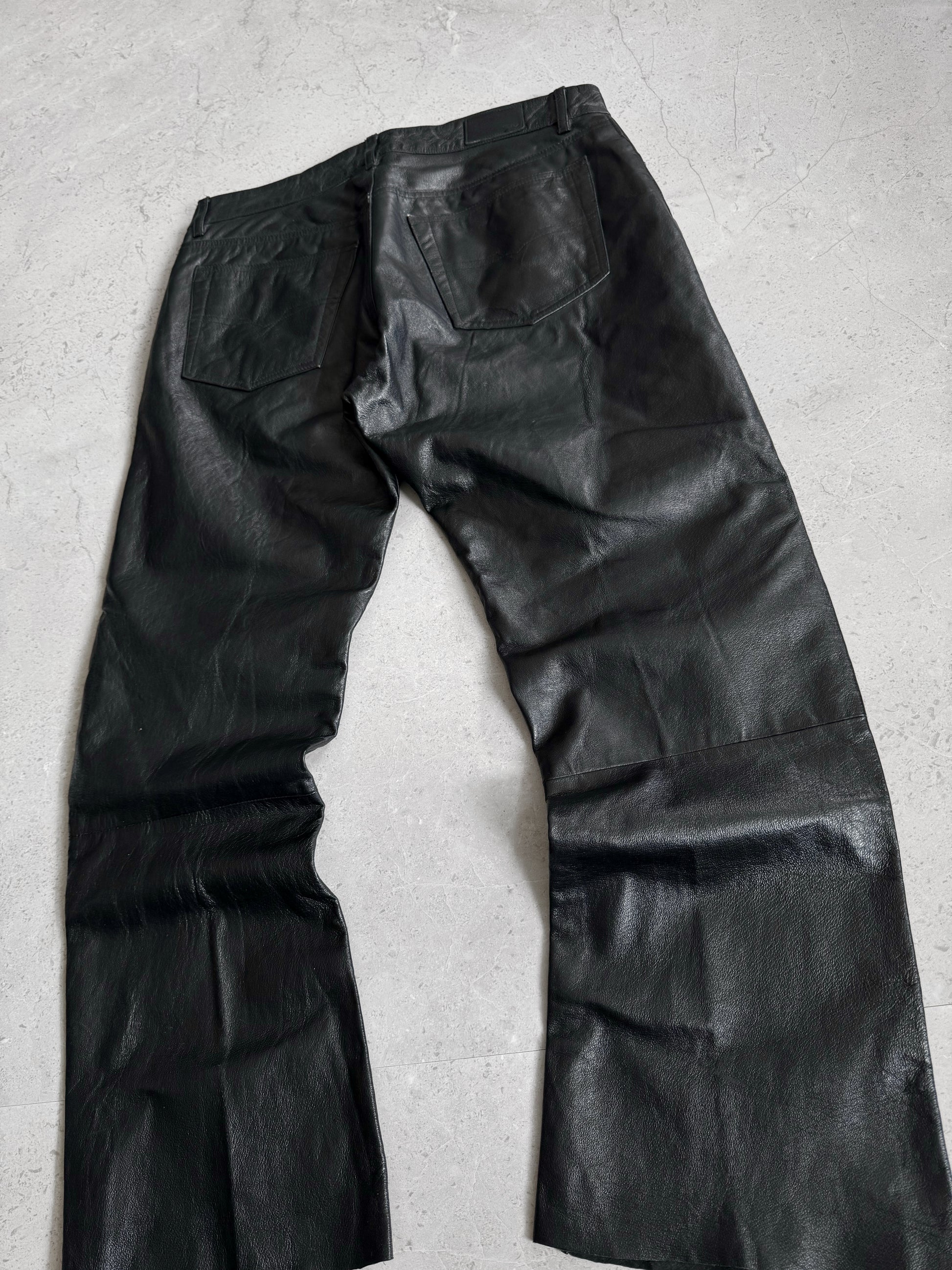 DIESEL LEATHER PANTS - 34x32