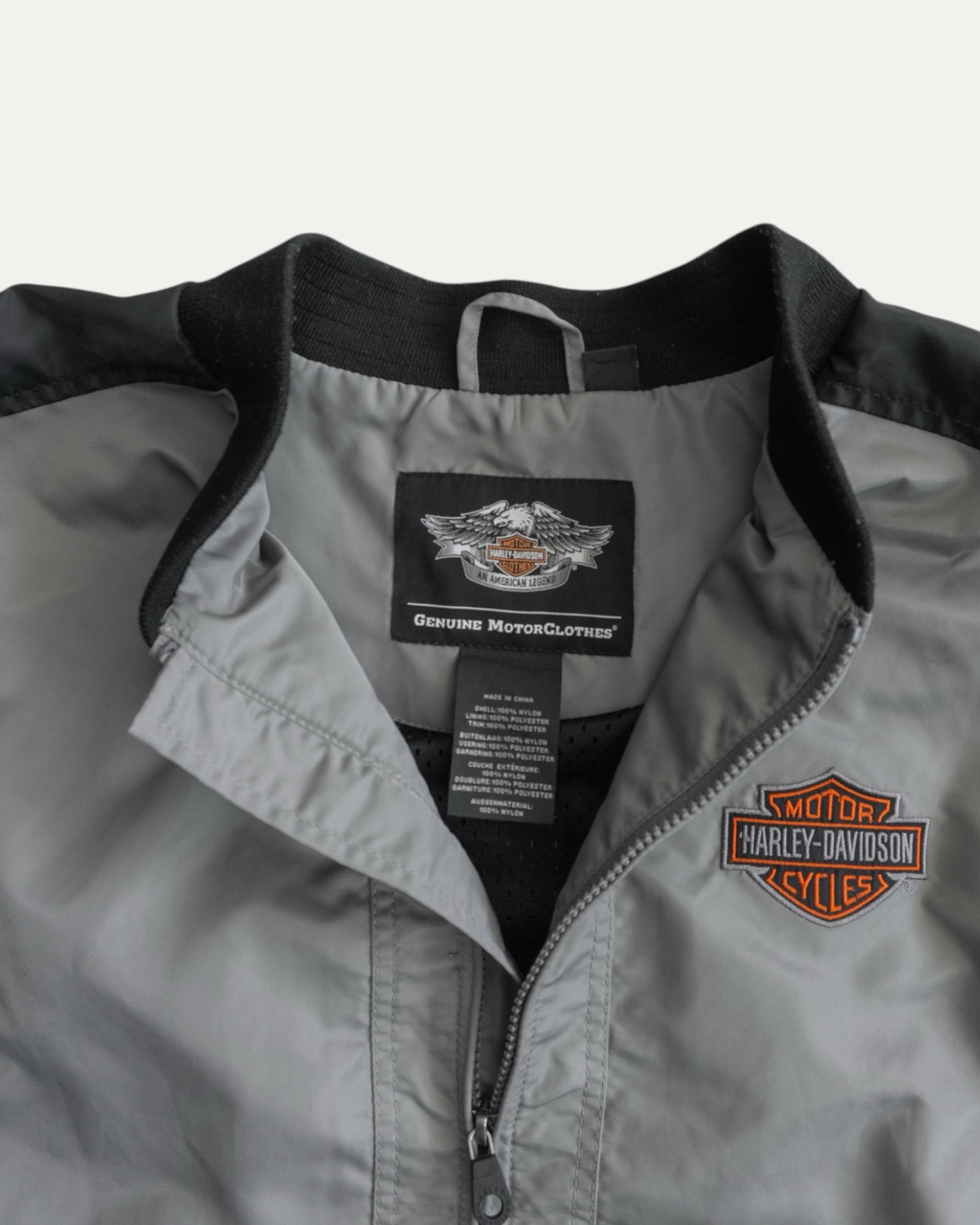 (BOXY L) VINTAGE HARLEY DAVIDSON FLAMES BOMBER JACKET