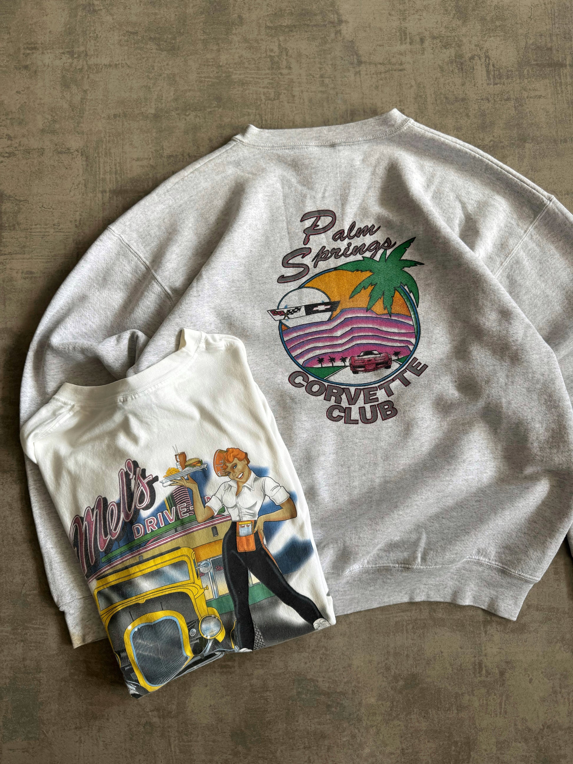 (BOXY L) 90’S VINTAGE CORVETTE CREWNECK