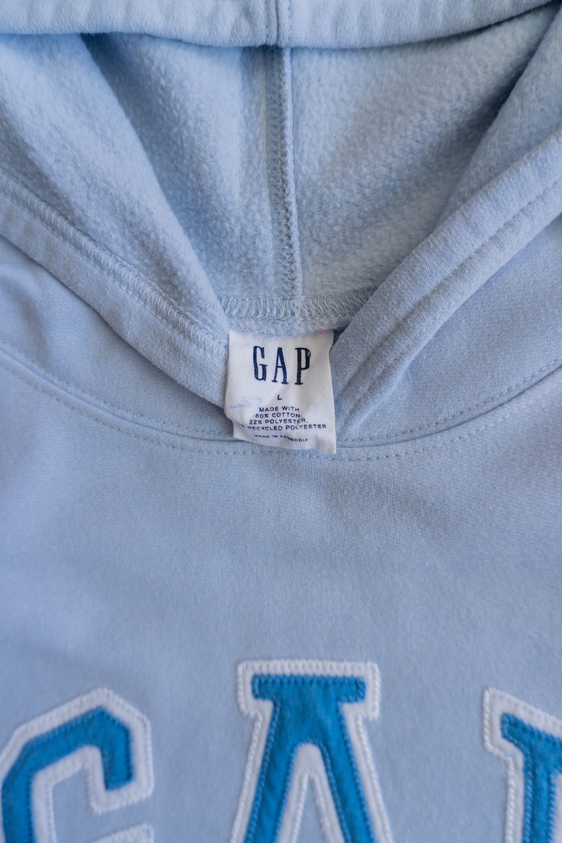 (FIT S) GAP SKY BLUE HOODIE