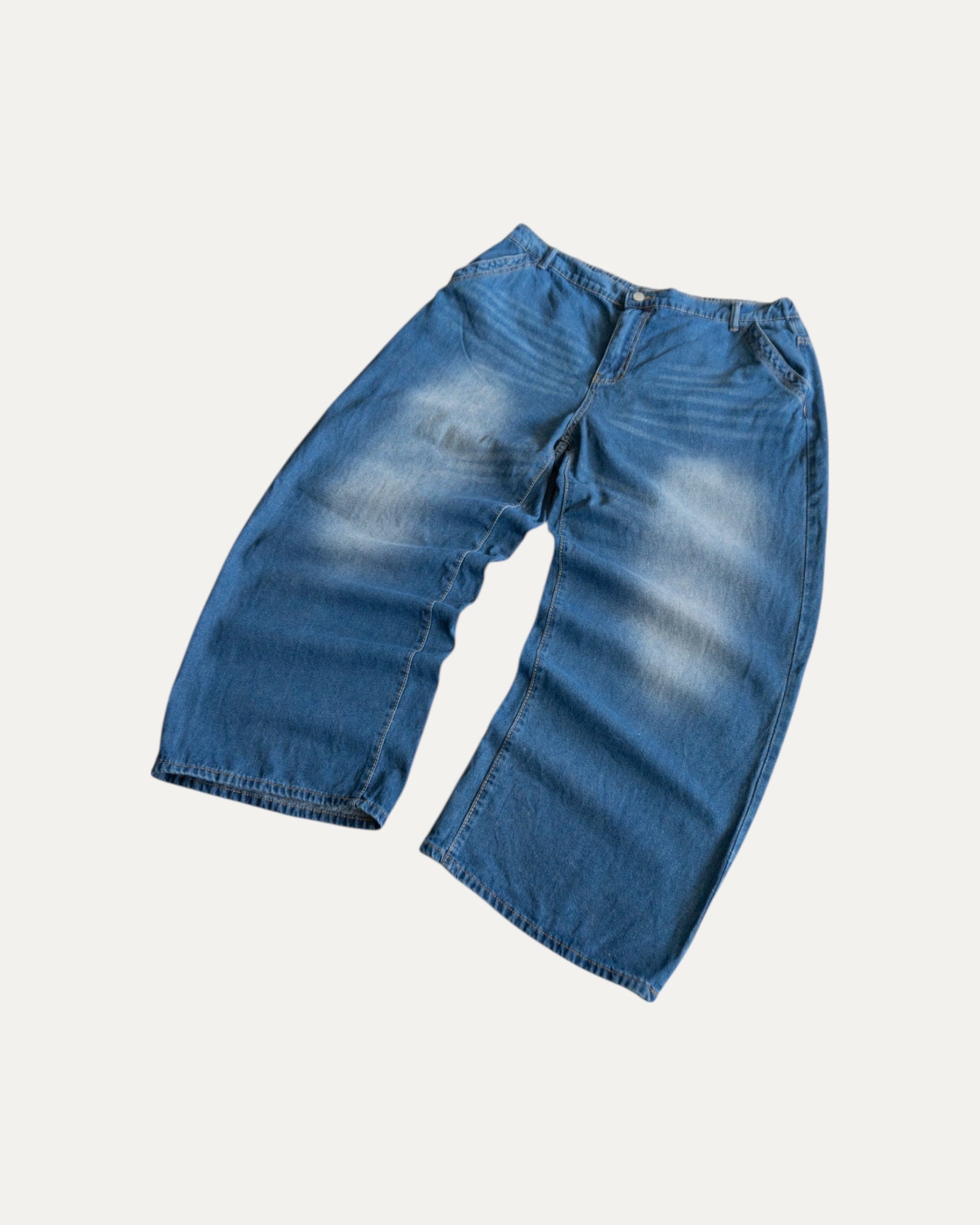 DENIM HIGH RISE WIDE LEG PANTS - 36x32