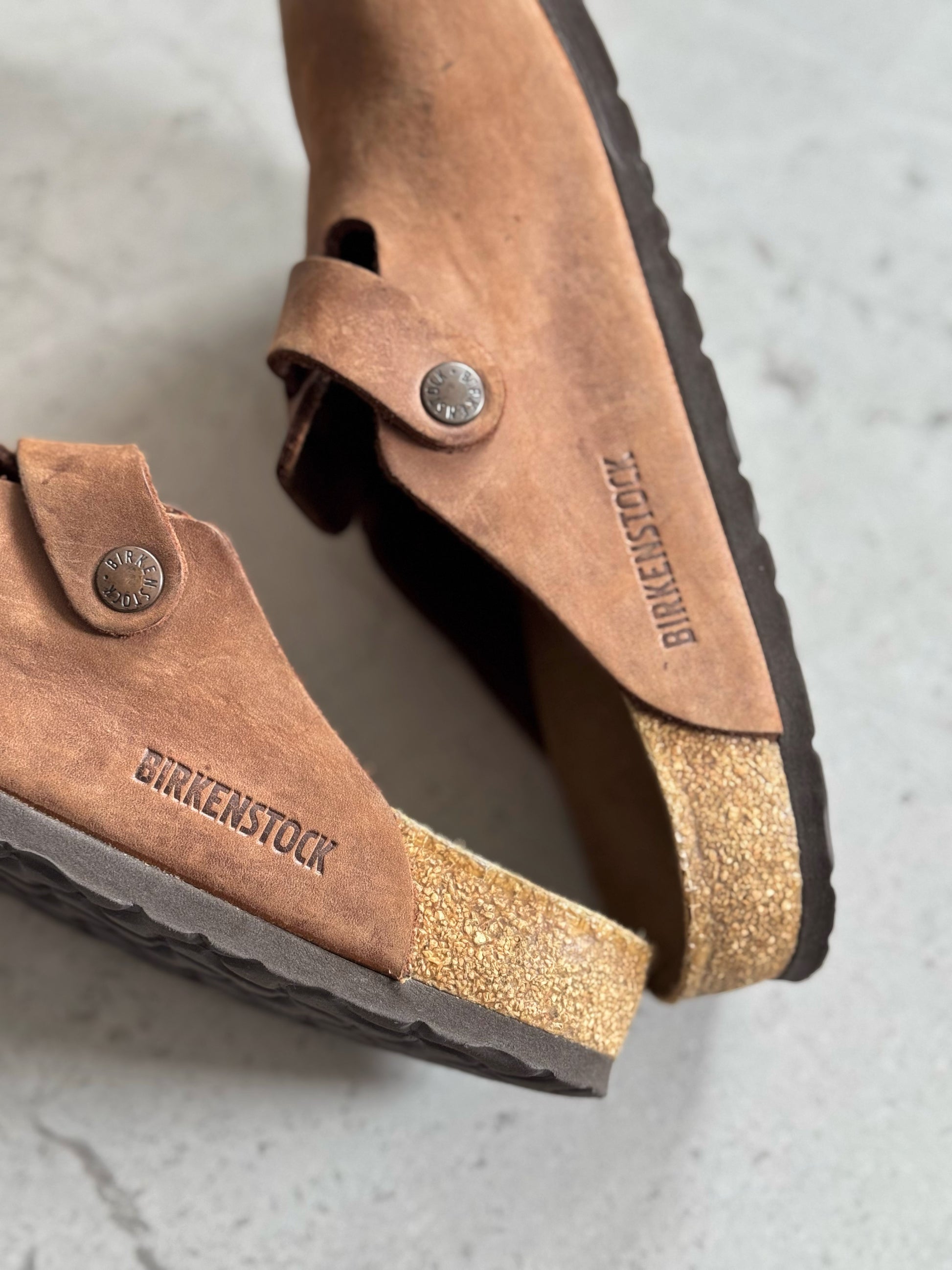 BIRKENSTOCK BOSTON TOBACCO BROWN LEATHER