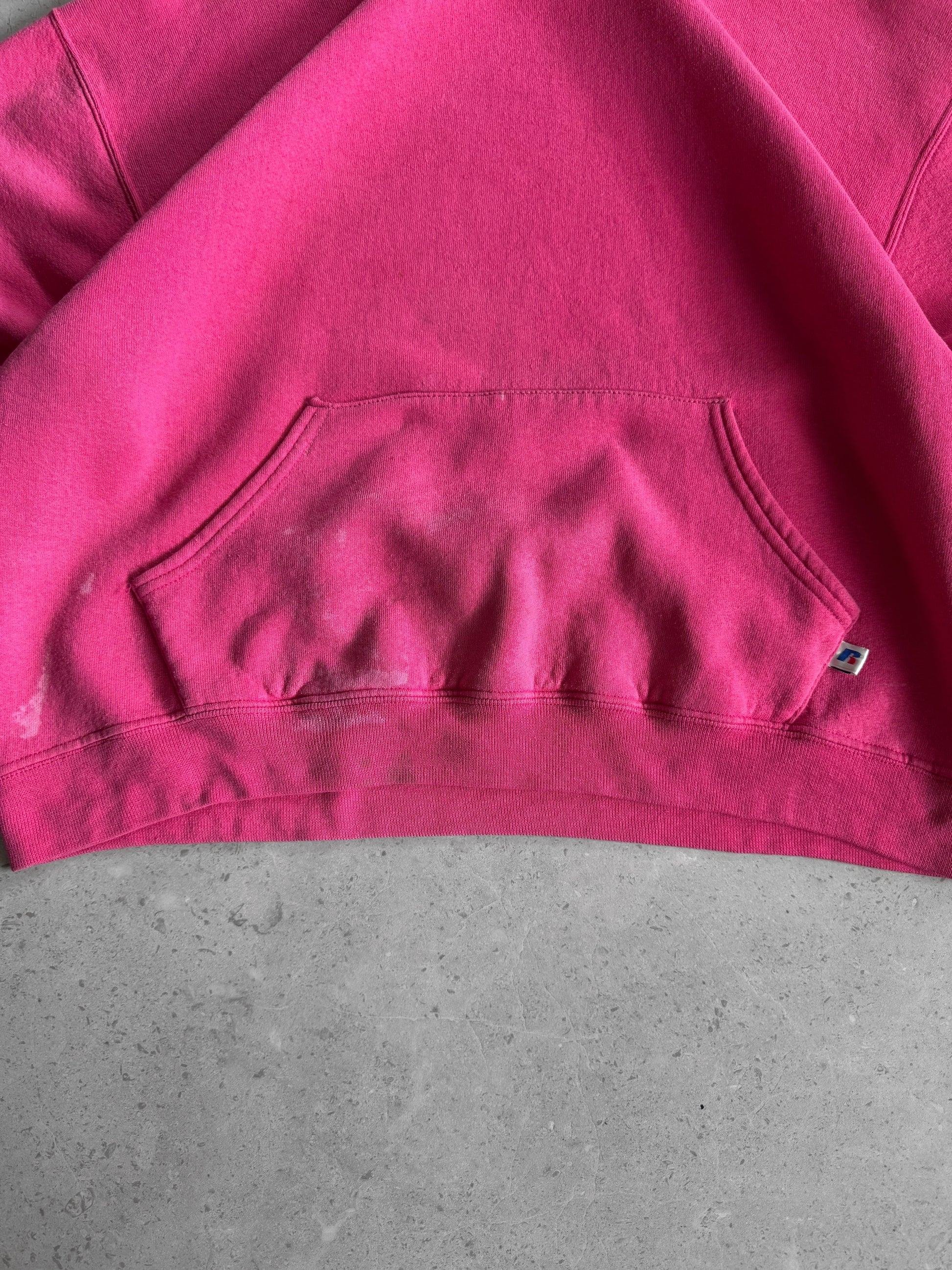 (L) VINTAGE RUSSELL ATHLETIC PINK HOODIE