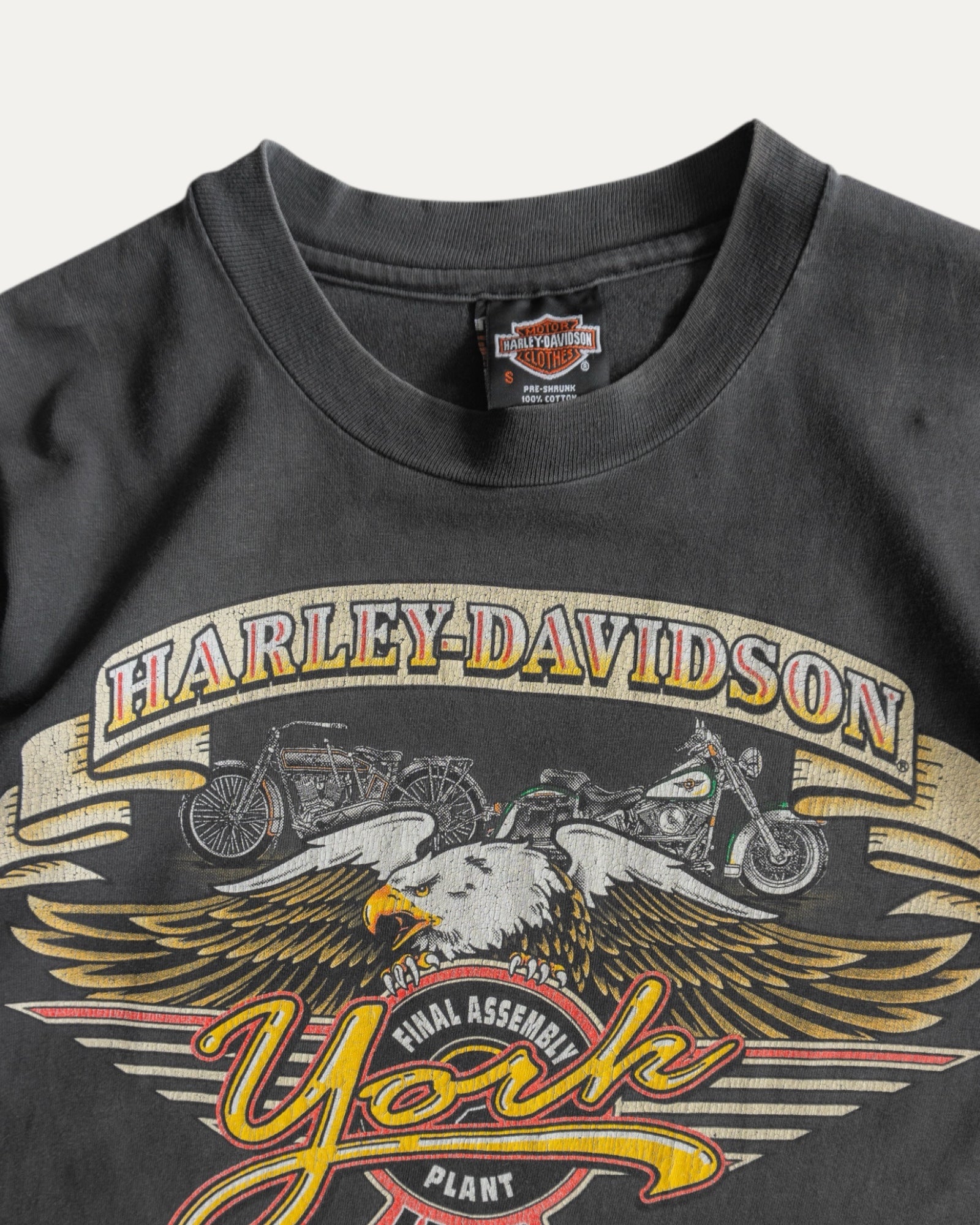 (S) 90’S VINTAGE HARLEY DAVIDSON MUSEUM FADED TEE