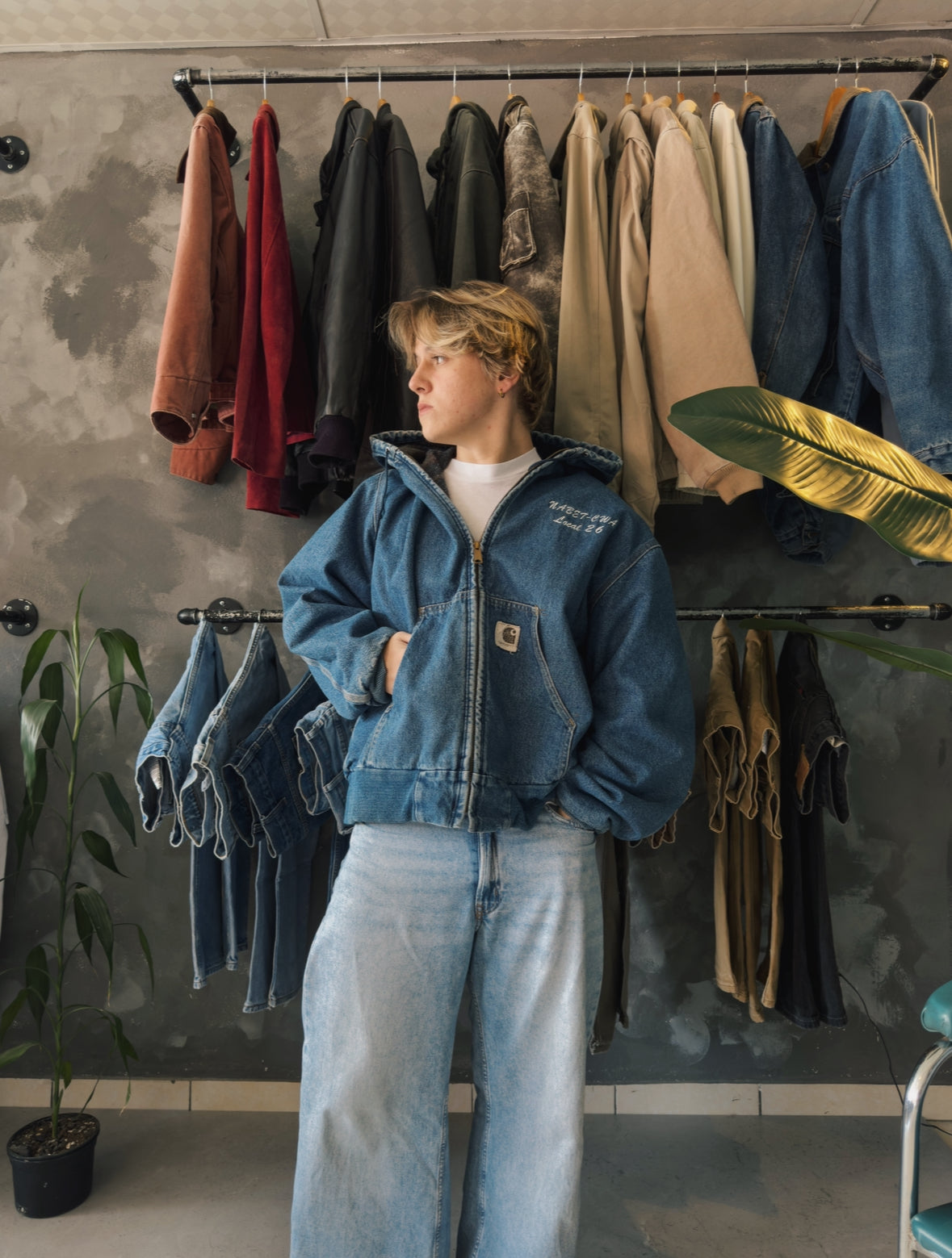 (BOXY L-XL) 90’S VINTAGE CARHARTT DENIM ACTIVE JACKET