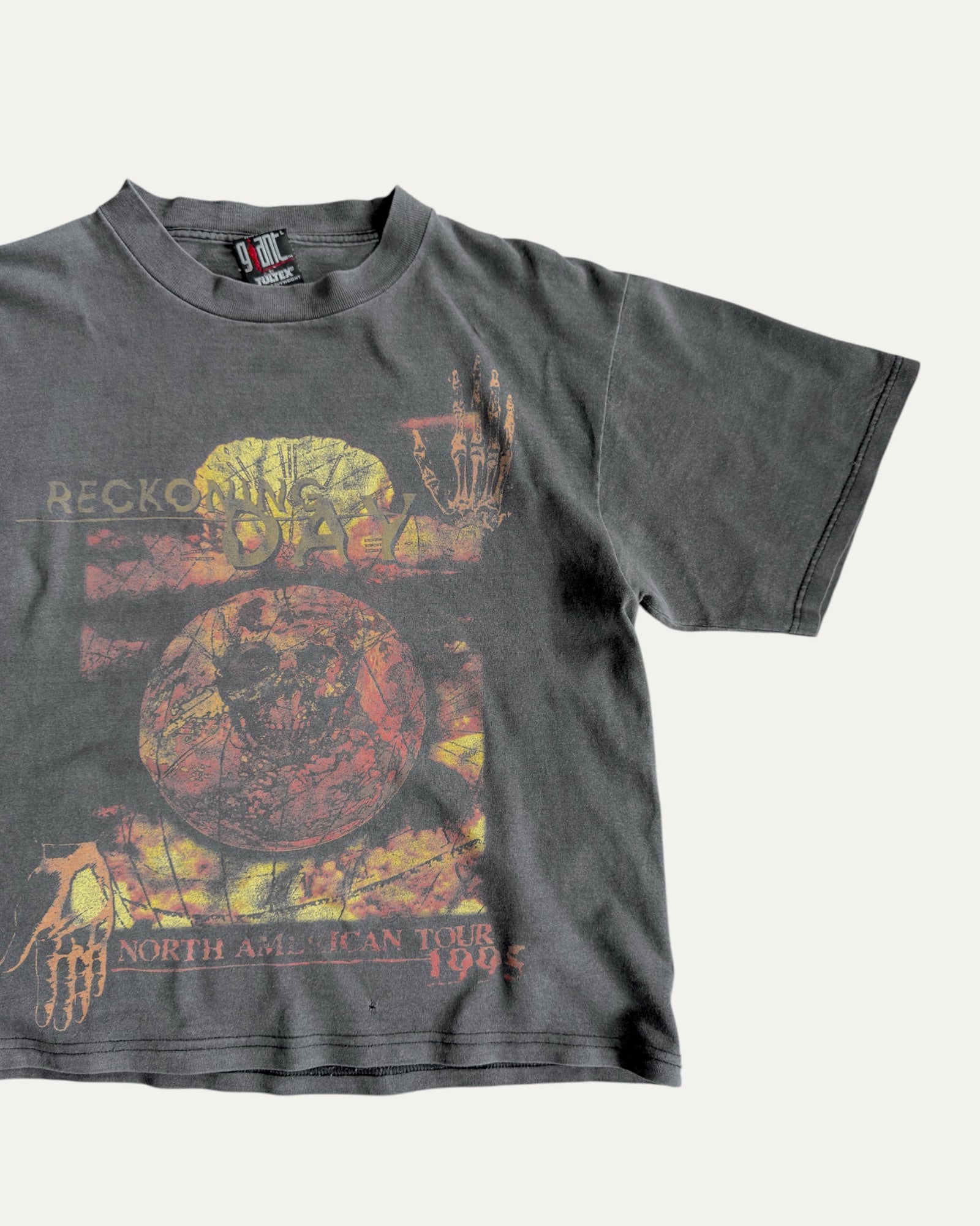 (BOXY M) 1995 VINTAGE MEGADETH RECKONING DAY NORTH FADED TEE