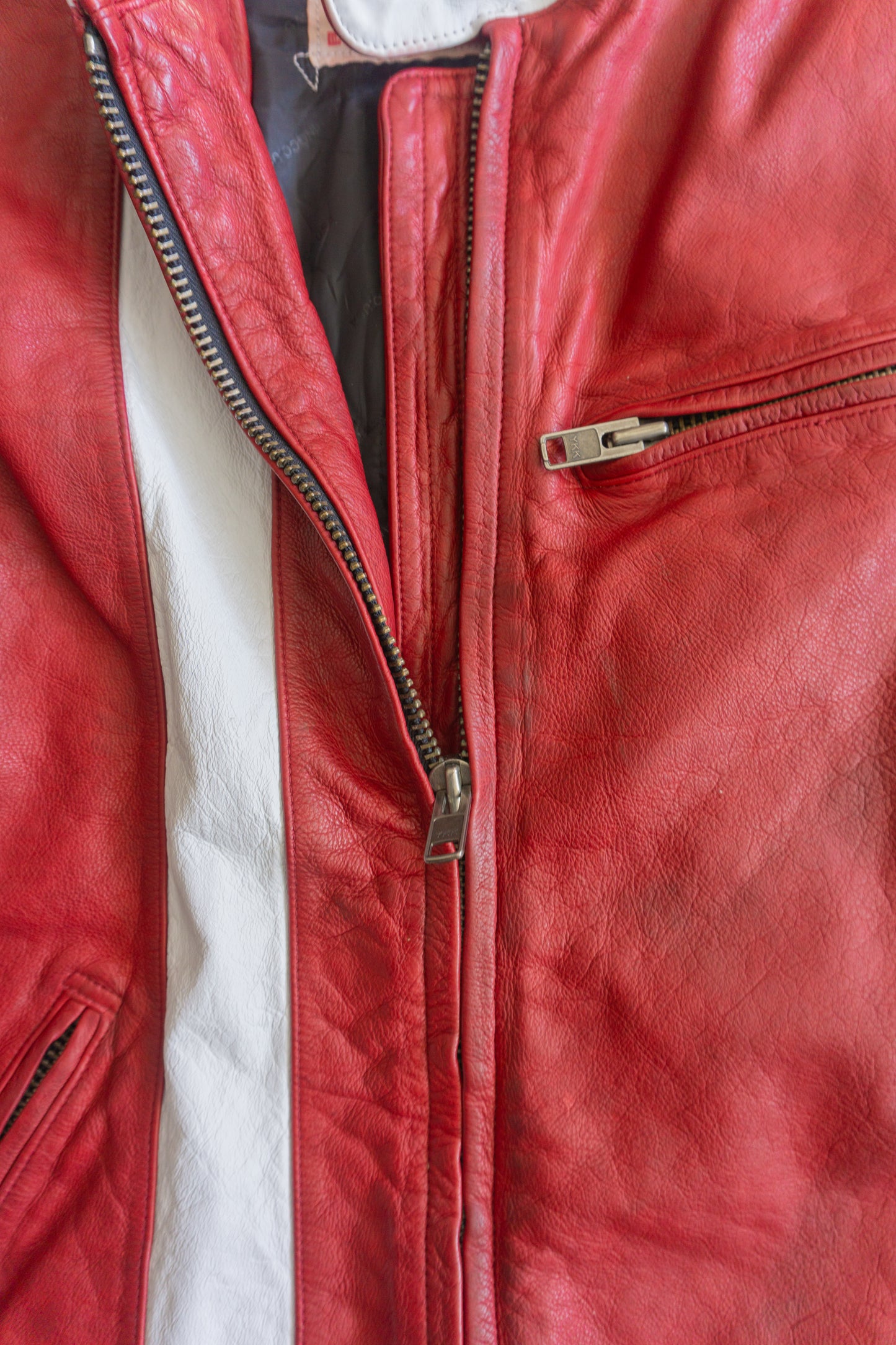 (M) 00’S VINTAGE GAP RED LABEL LEATHER JACKET