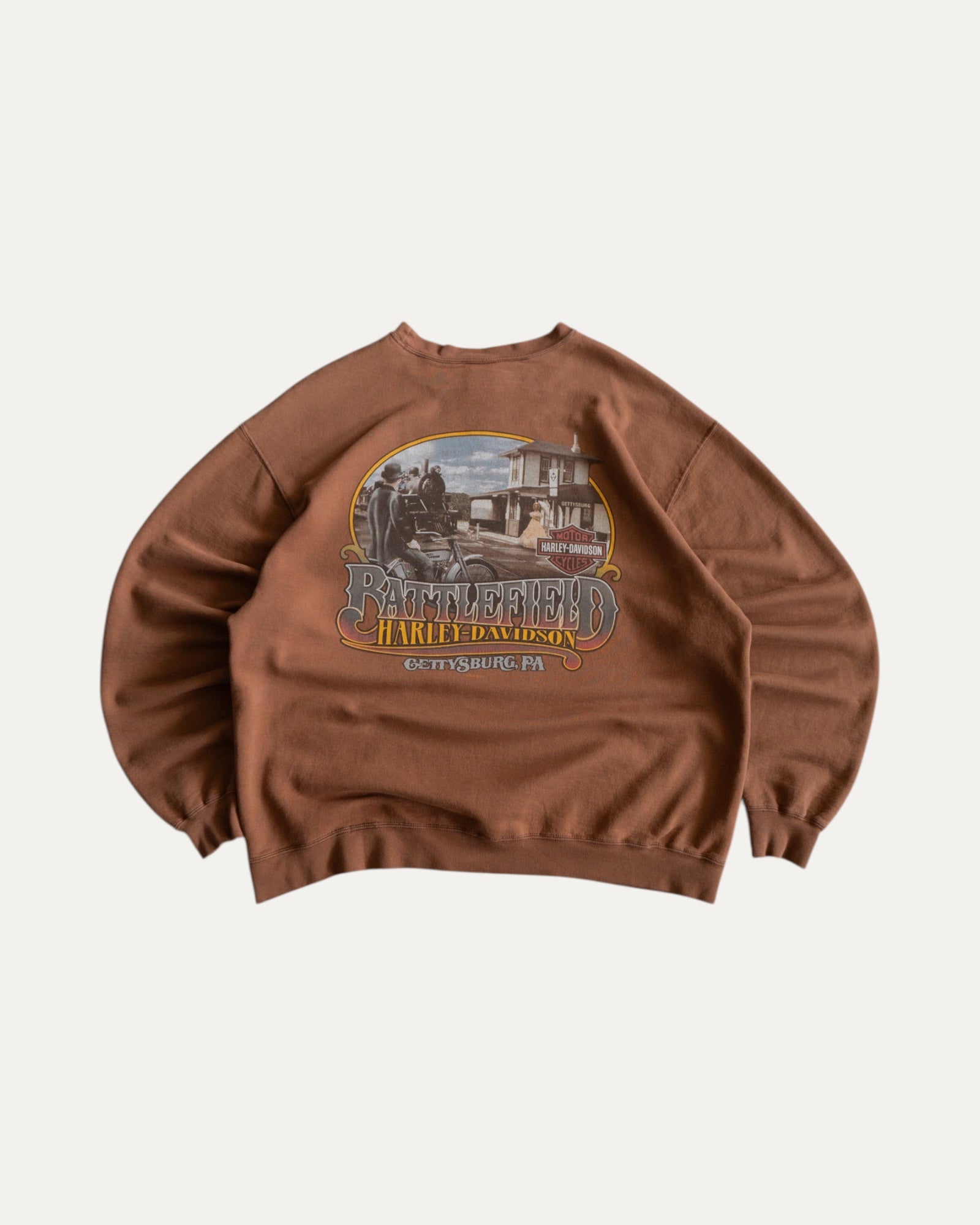 (BOXY L) VINTAGE HARLEY DAVIDSON CREWNECK