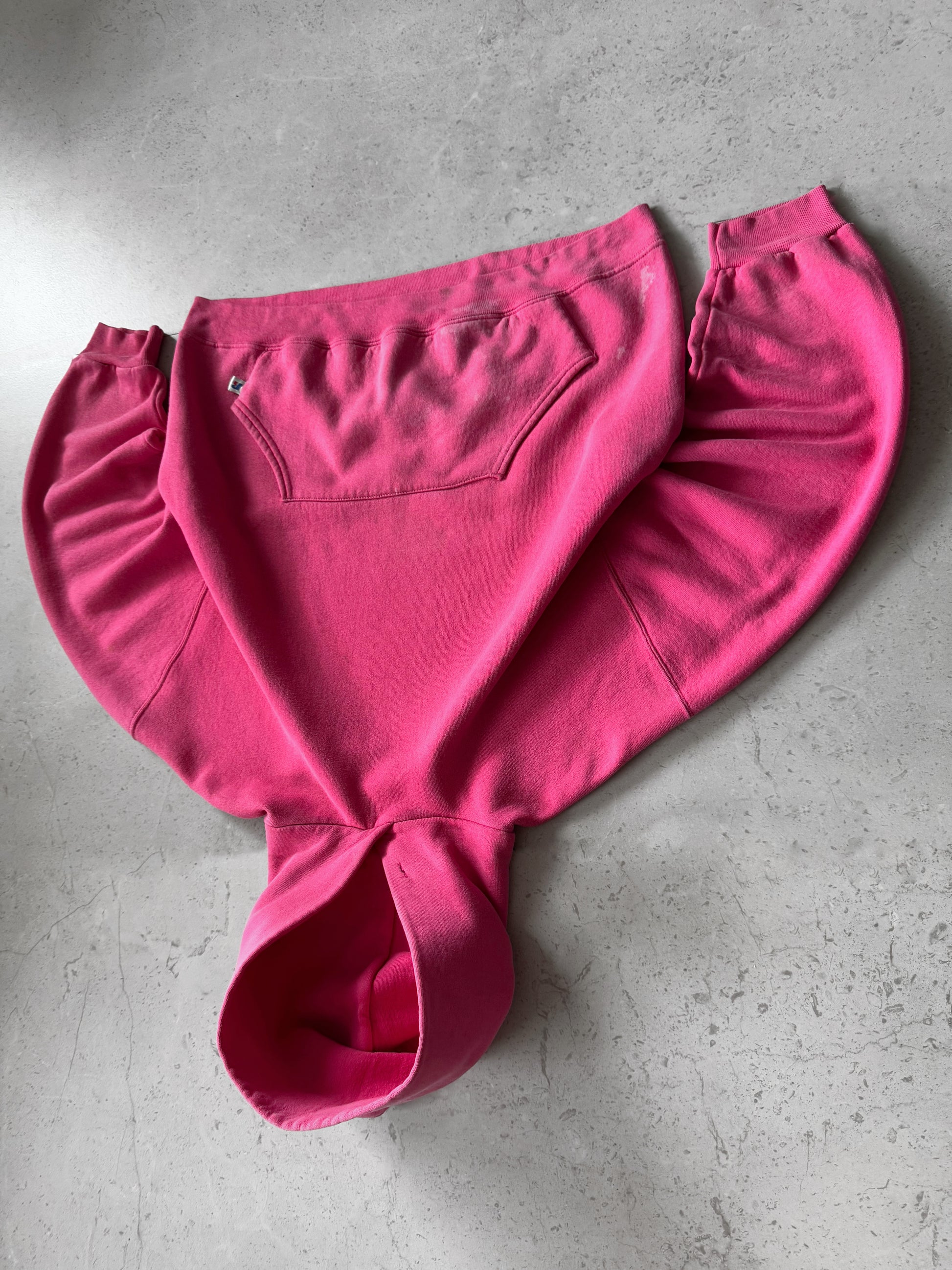 (L) VINTAGE RUSSELL ATHLETIC PINK HOODIE