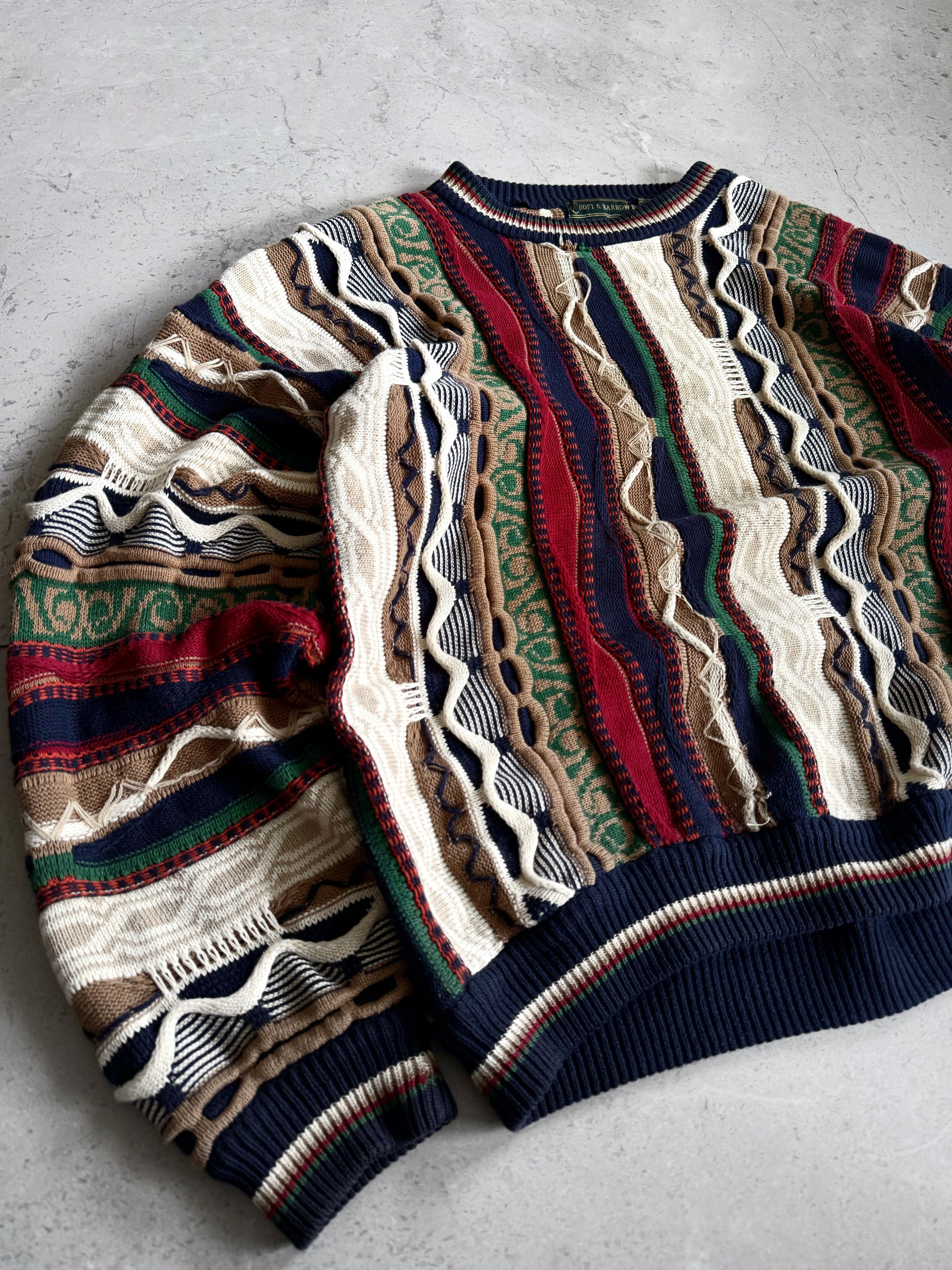 (M) VINTAGE CROFT & BARROW TYPE COOGI SWEATER