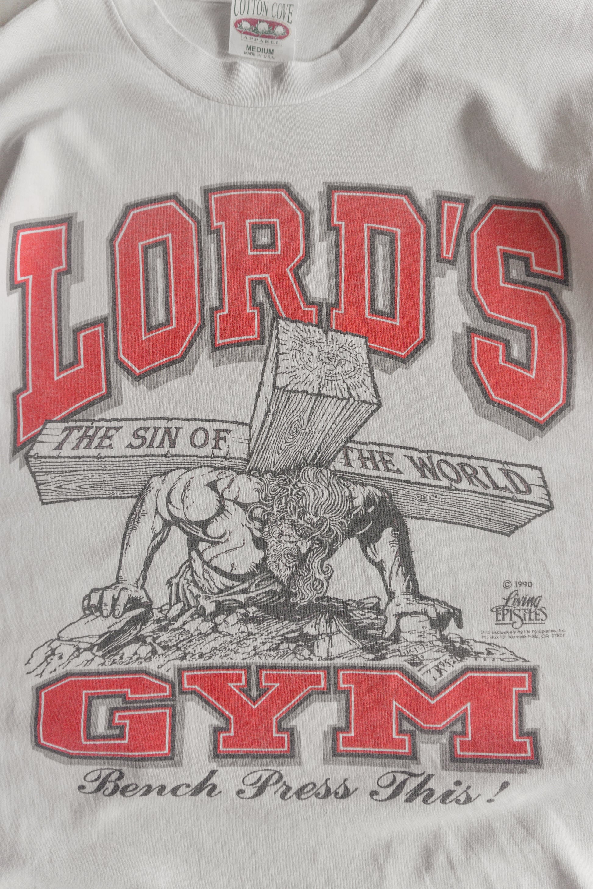 (M) 90’S VINTAGE LORD’S GYM JESÚS TEE
