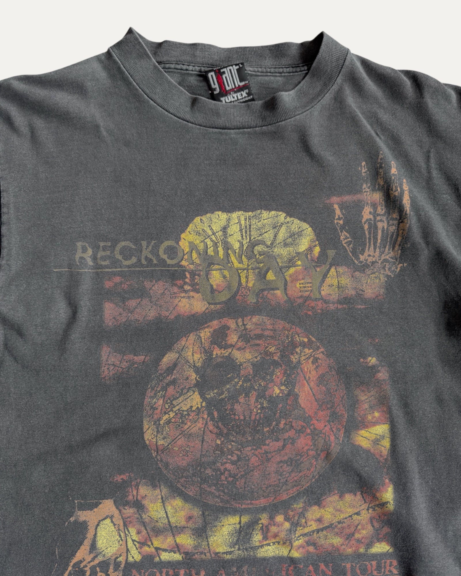 (BOXY M) 1995 VINTAGE MEGADETH RECKONING DAY NORTH FADED TEE