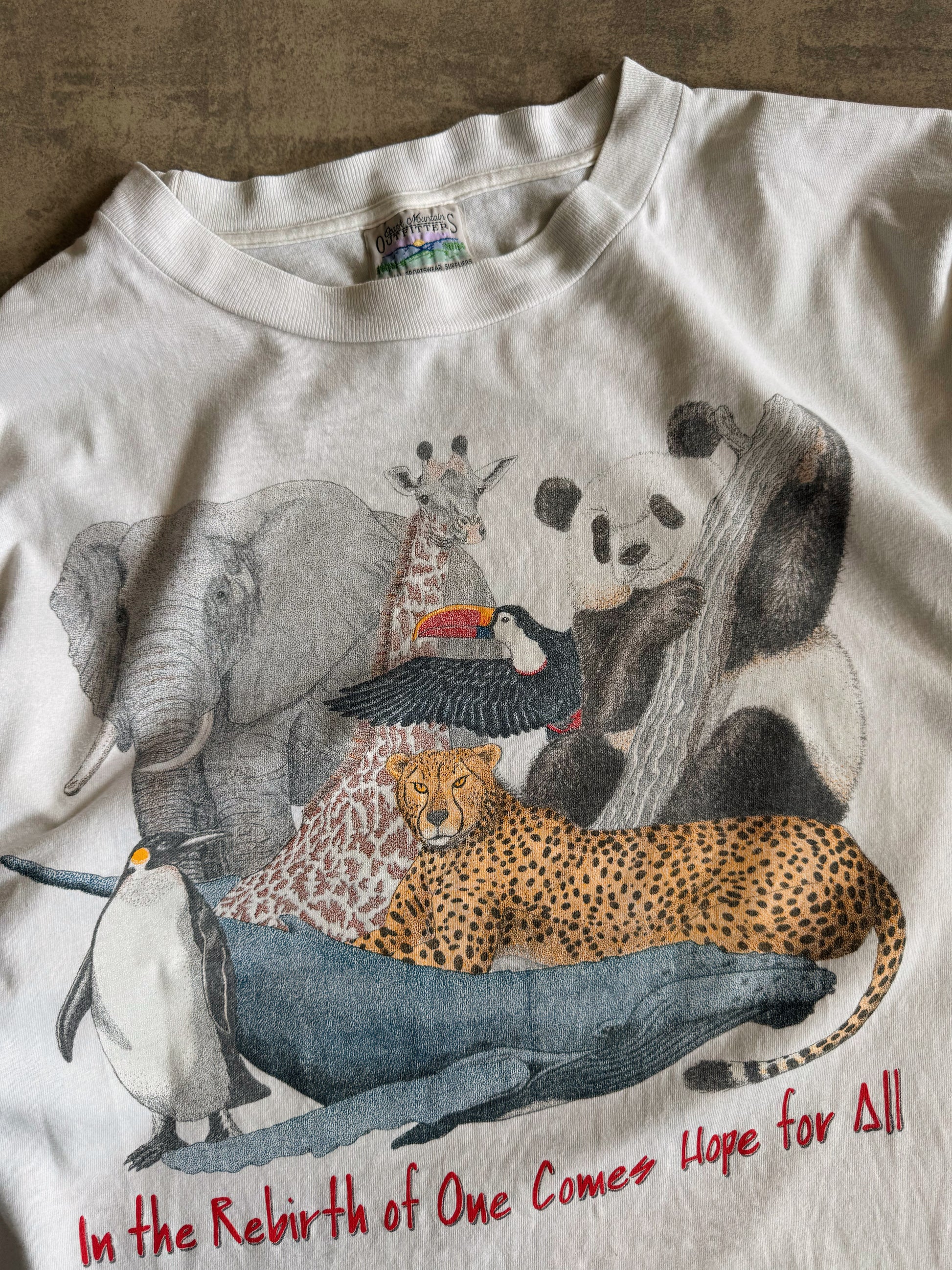 (XL) 90’S VINTAGE NATURE ANIMALS HÁBITAT TEE