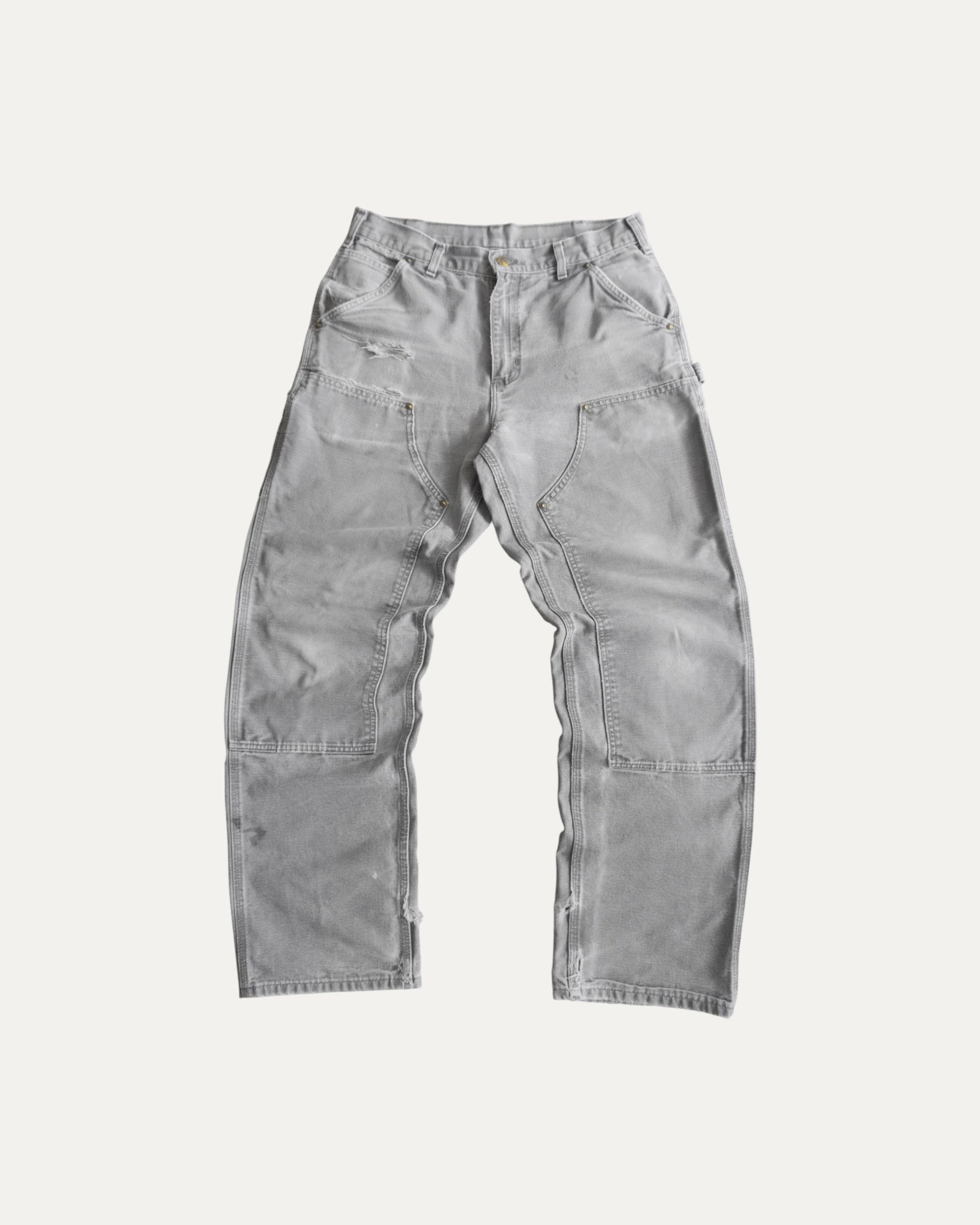 VINTAGE CARHARTT AMAZING FADED DOUBLE KNEE PANTS - 33x30