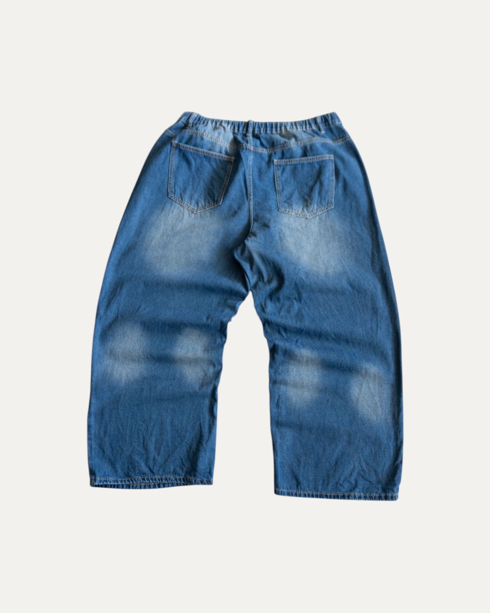 DENIM HIGH RISE WIDE LEG PANTS - 36x32