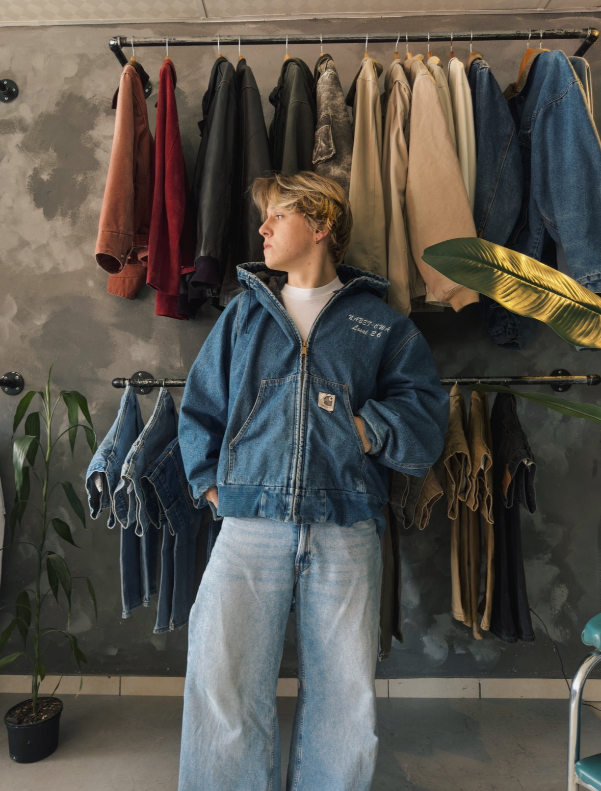 (BOXY L-XL) 90’S VINTAGE CARHARTT DENIM ACTIVE JACKET