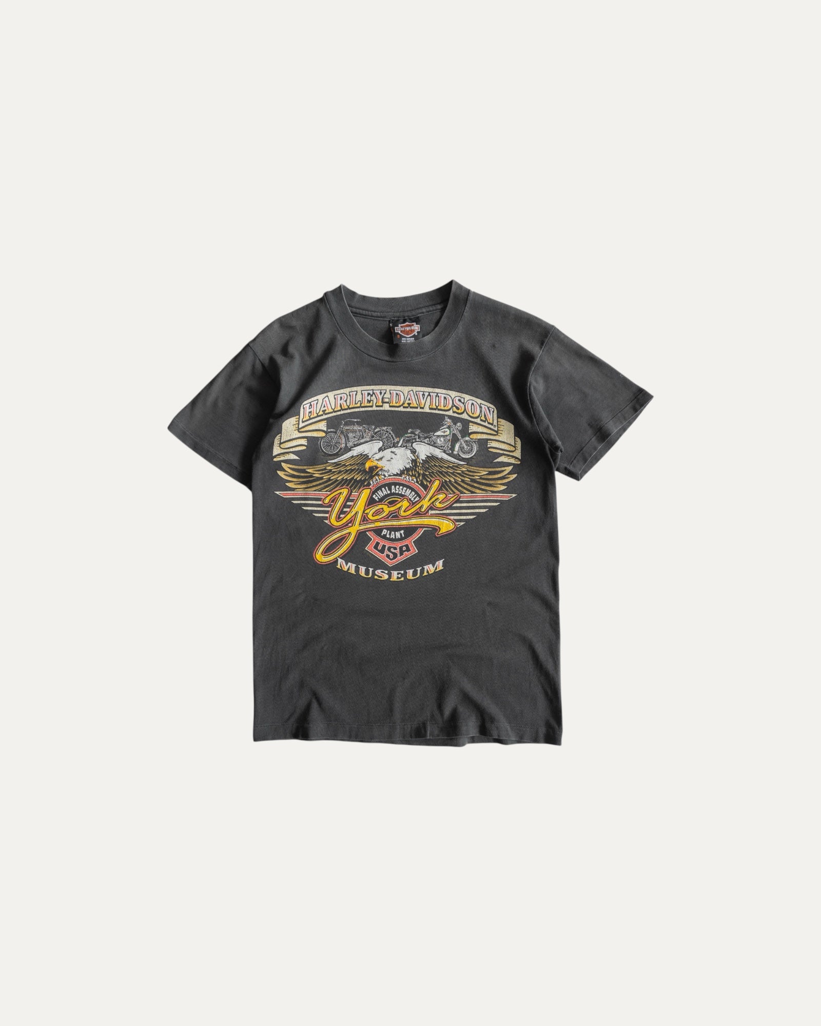(S) 90’S VINTAGE HARLEY DAVIDSON MUSEUM FADED TEE
