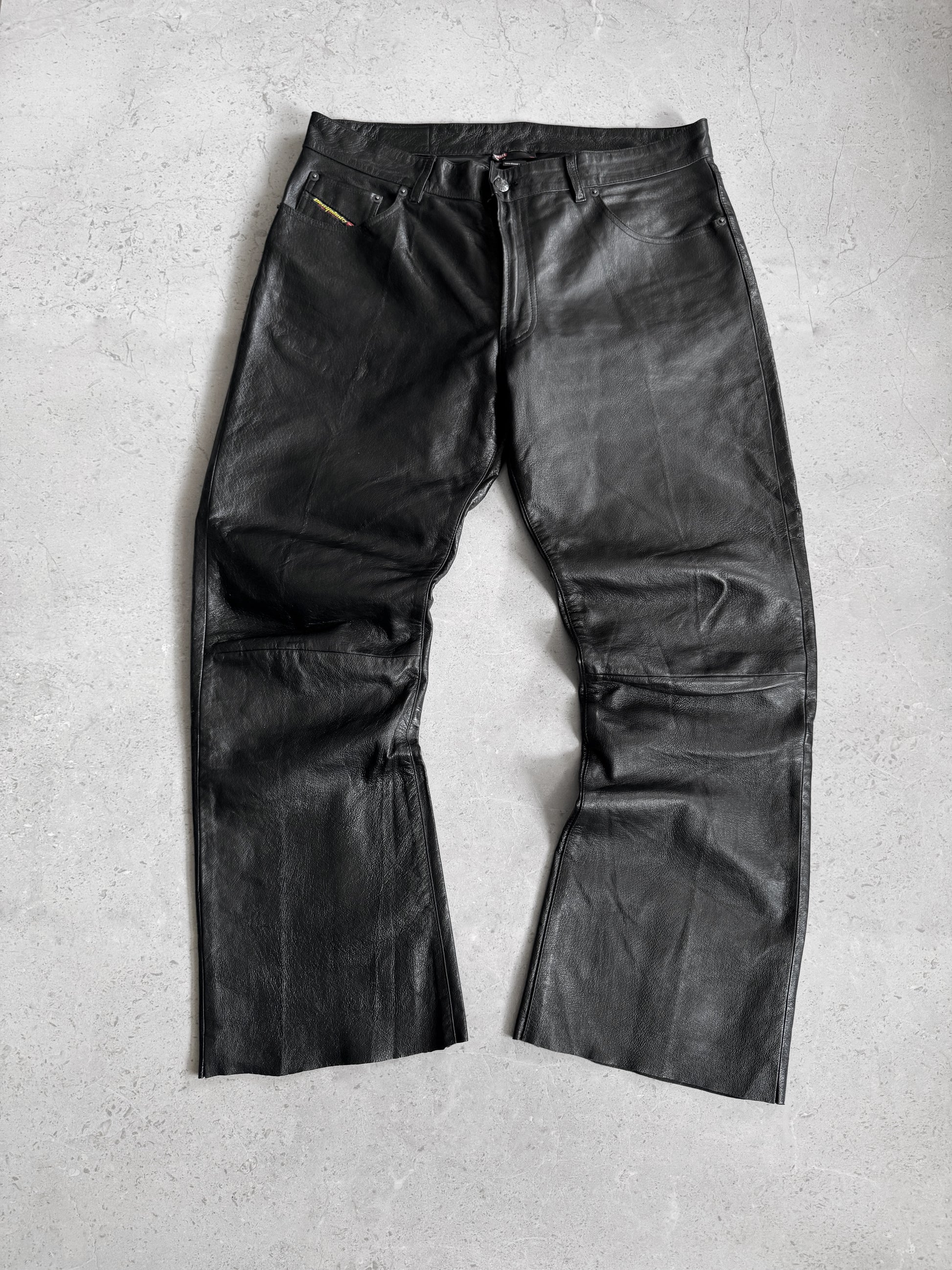 DIESEL LEATHER PANTS - 34x32