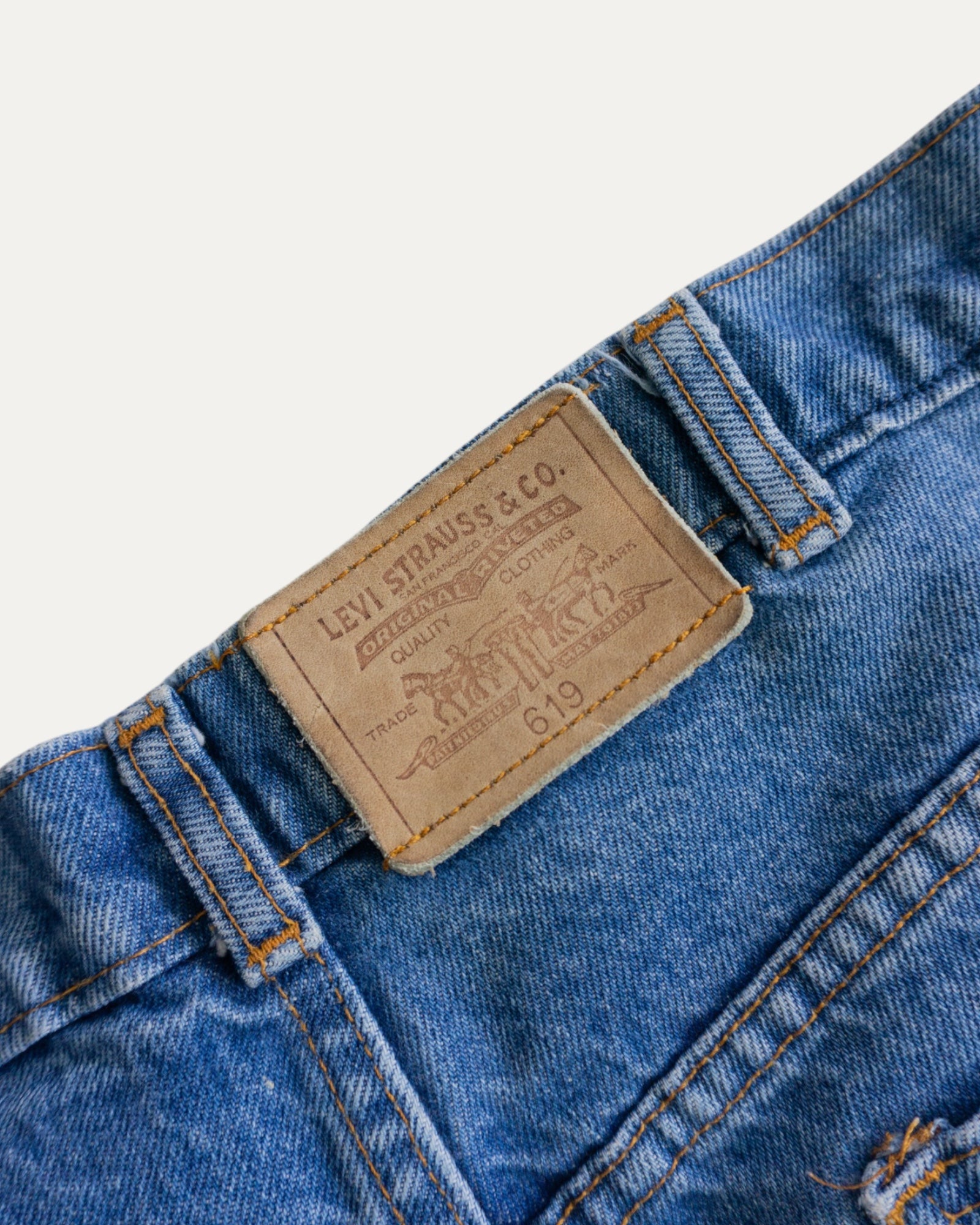 VINTAGE LEVIS TAB ORANGE DENIM PANTS - 34x32