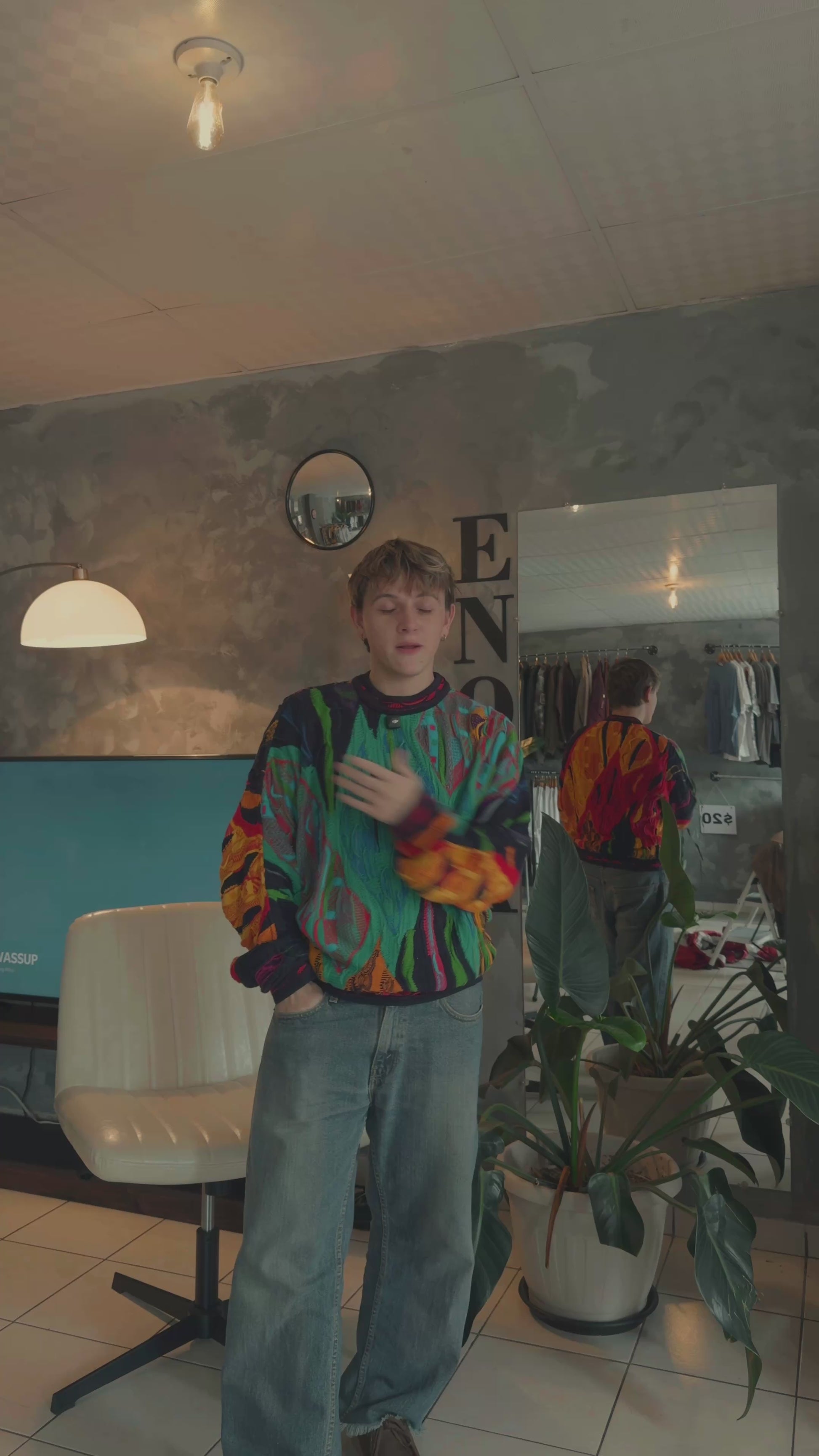 (M) 90’S VINTAGE COOGI 3D RARE SWEATER