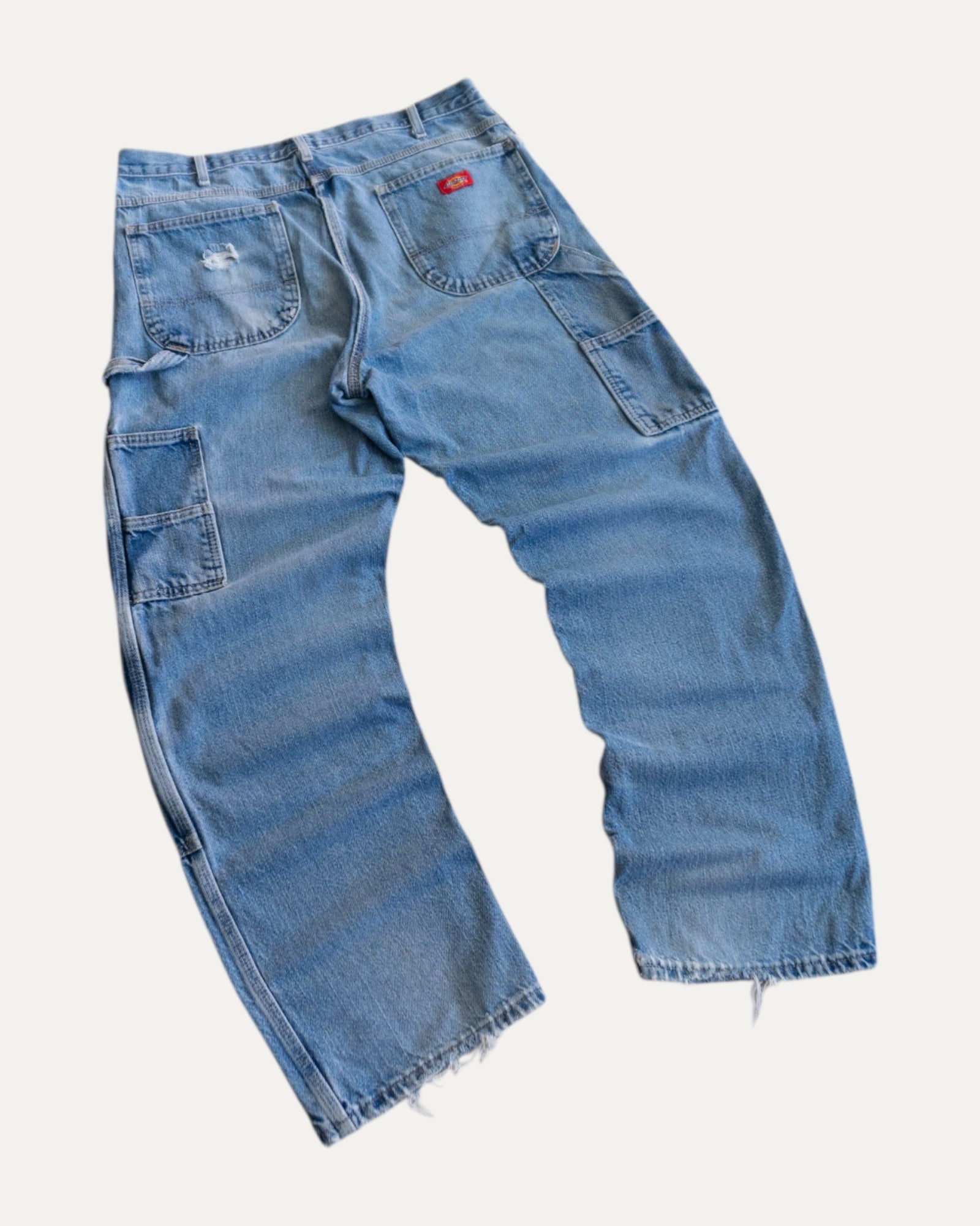 VINTAGE DICKIES DENIM DOUBLE KNEE PANTS - 36x32