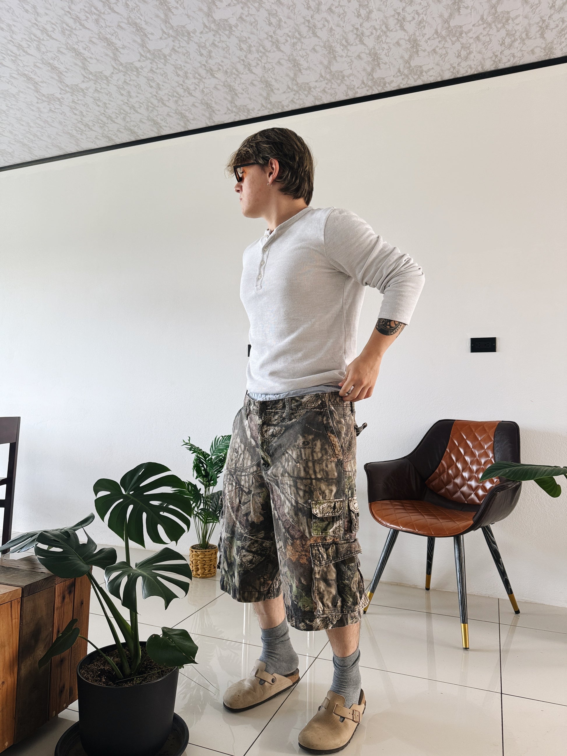 VINTAGE FADED GLORY CAMO JORTS - 36