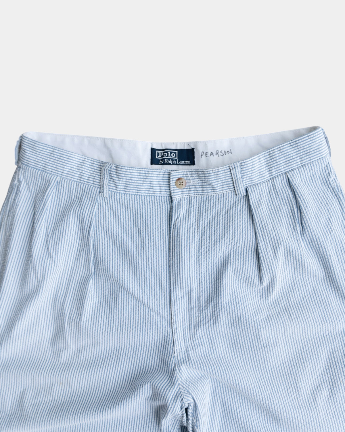 VINTAGE POLO RALPH LAUREN 2 TUCK SEER SUCKER PANTS - 34x32
