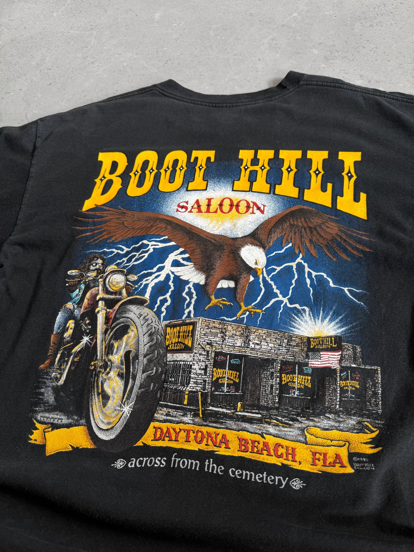 (L) 1995 Vintage Daytona Boot Hill Eagle Tee