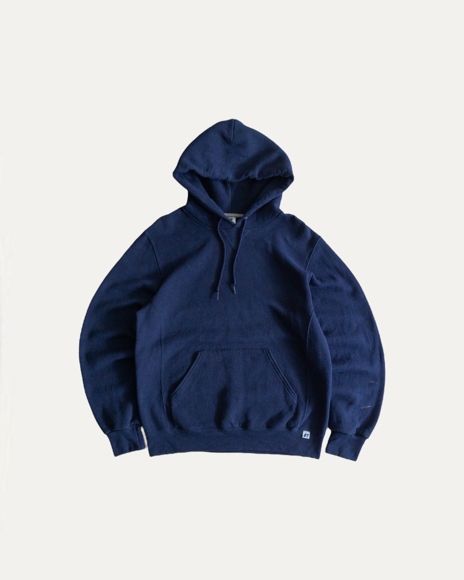 (M) RUSSELL NAVY BLANK HOODIE