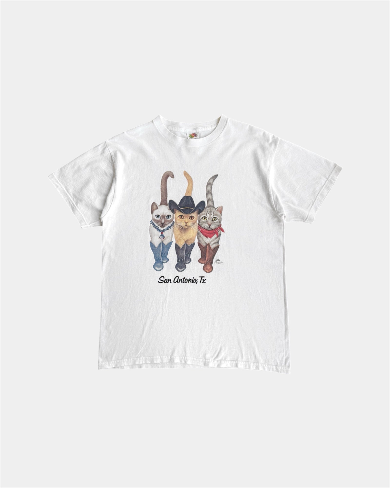 (L) VINTAGE CAT COWBOYS TEXAS TEE