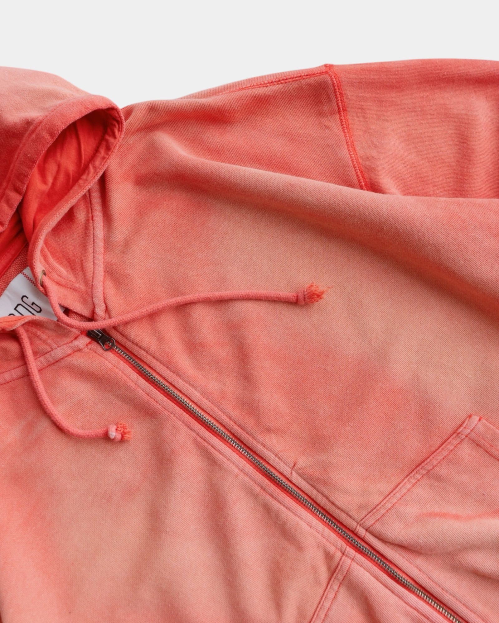 (L) BEAUTIFUL SUN FADED RED HOODIE FULL ZIP