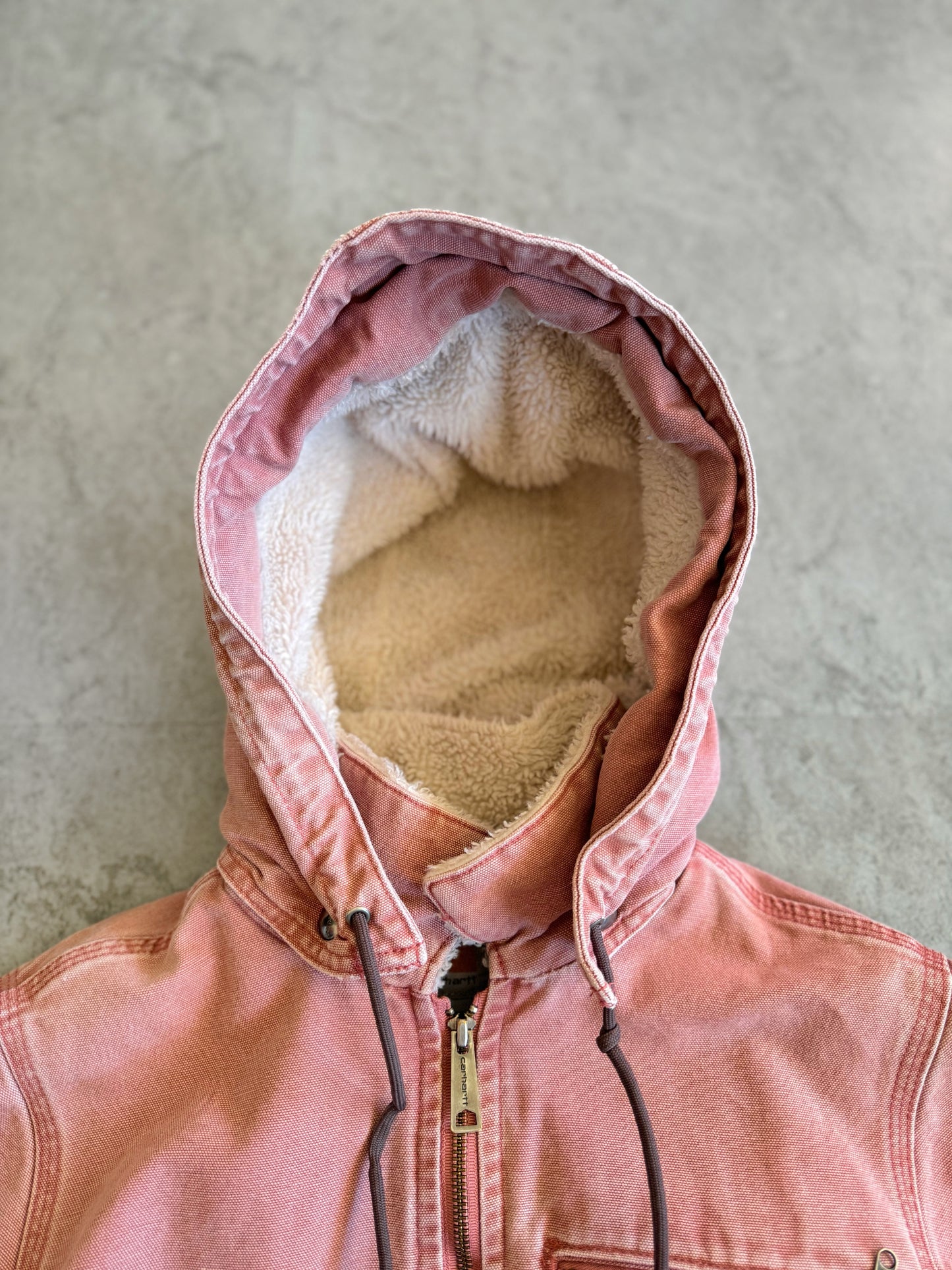 (M) Vintage Pink Carhartt Sherpa Jacket