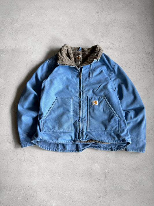 (Fit M) Vintage Carhartt Blue Sherpa Jacket