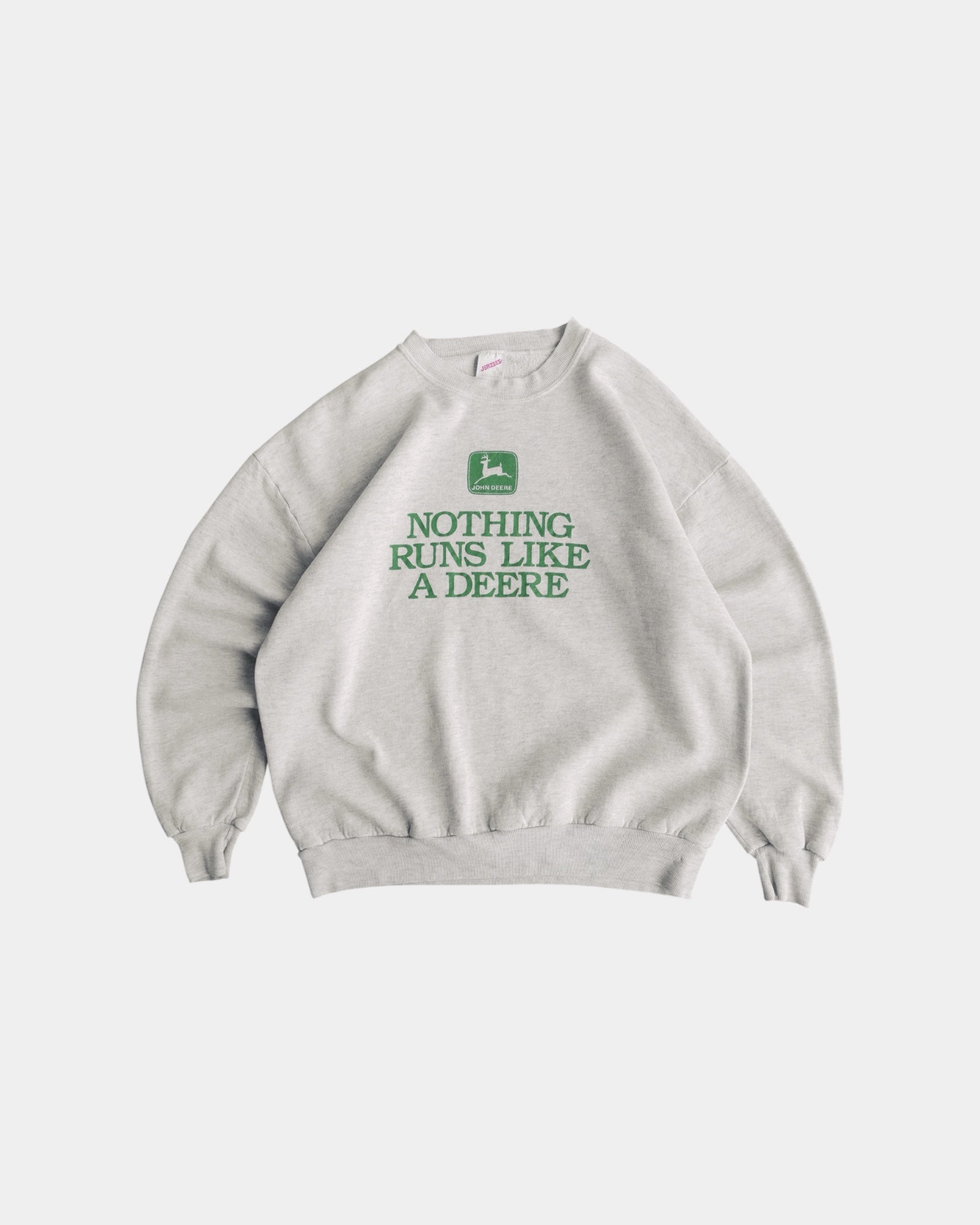 (BOXY L) 90’S VINTAGE “NOTHING RUNS LIKE A DEERE” CREWNECK