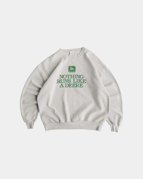 (BOXY L) 90’S VINTAGE “NOTHING RUNS LIKE A DEERE” CREWNECK