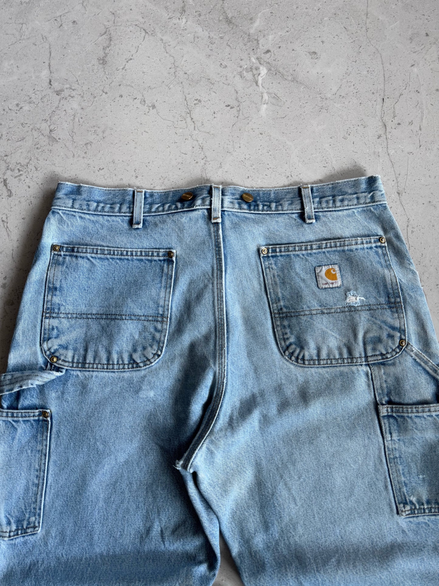 VINTAGE CARHARTT DOUBLE KNEE DENIM PANTS - 36x34