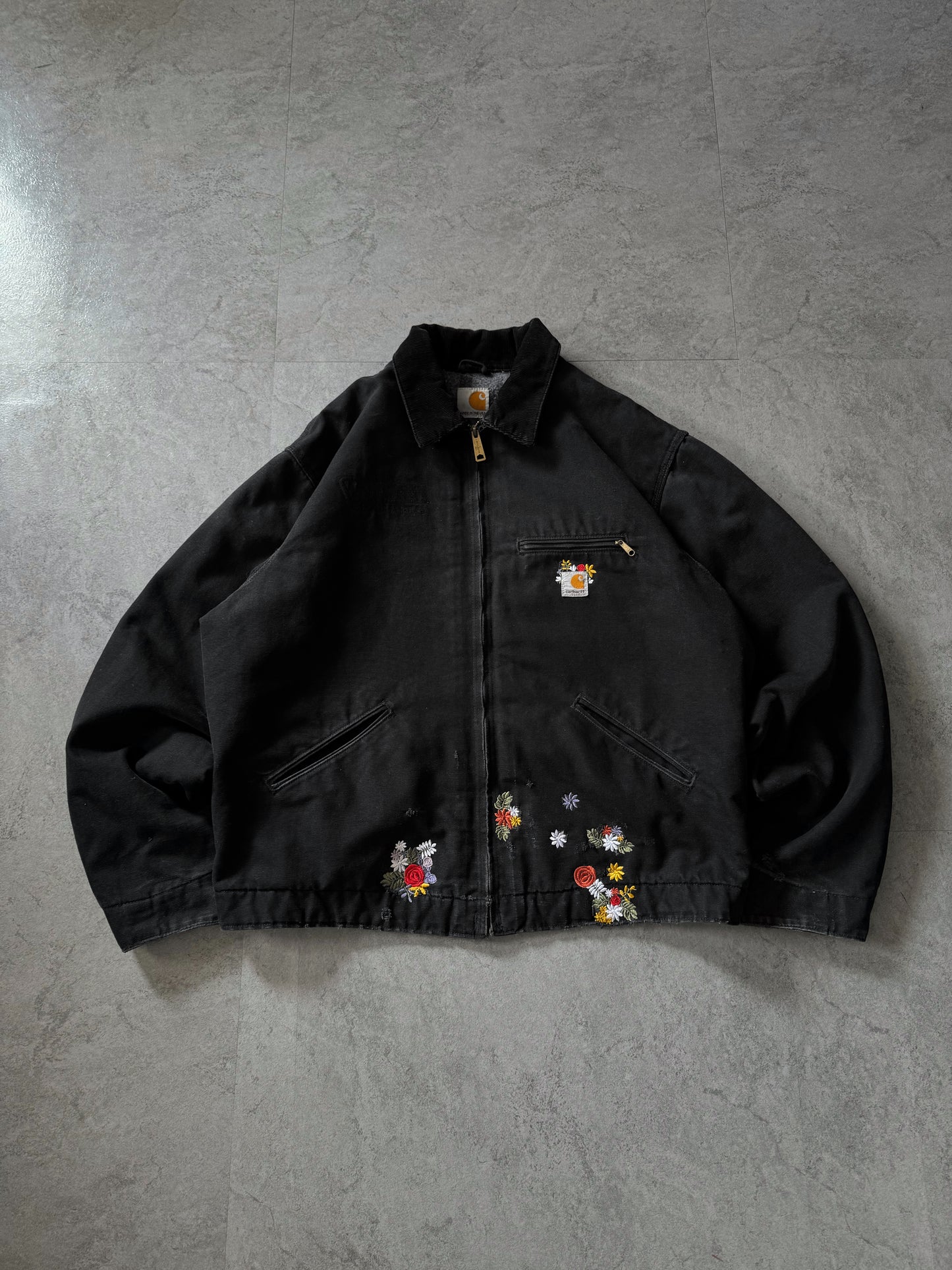 (L-XL) 1990’s Vintage Carhartt Detroit Flowers Jacket