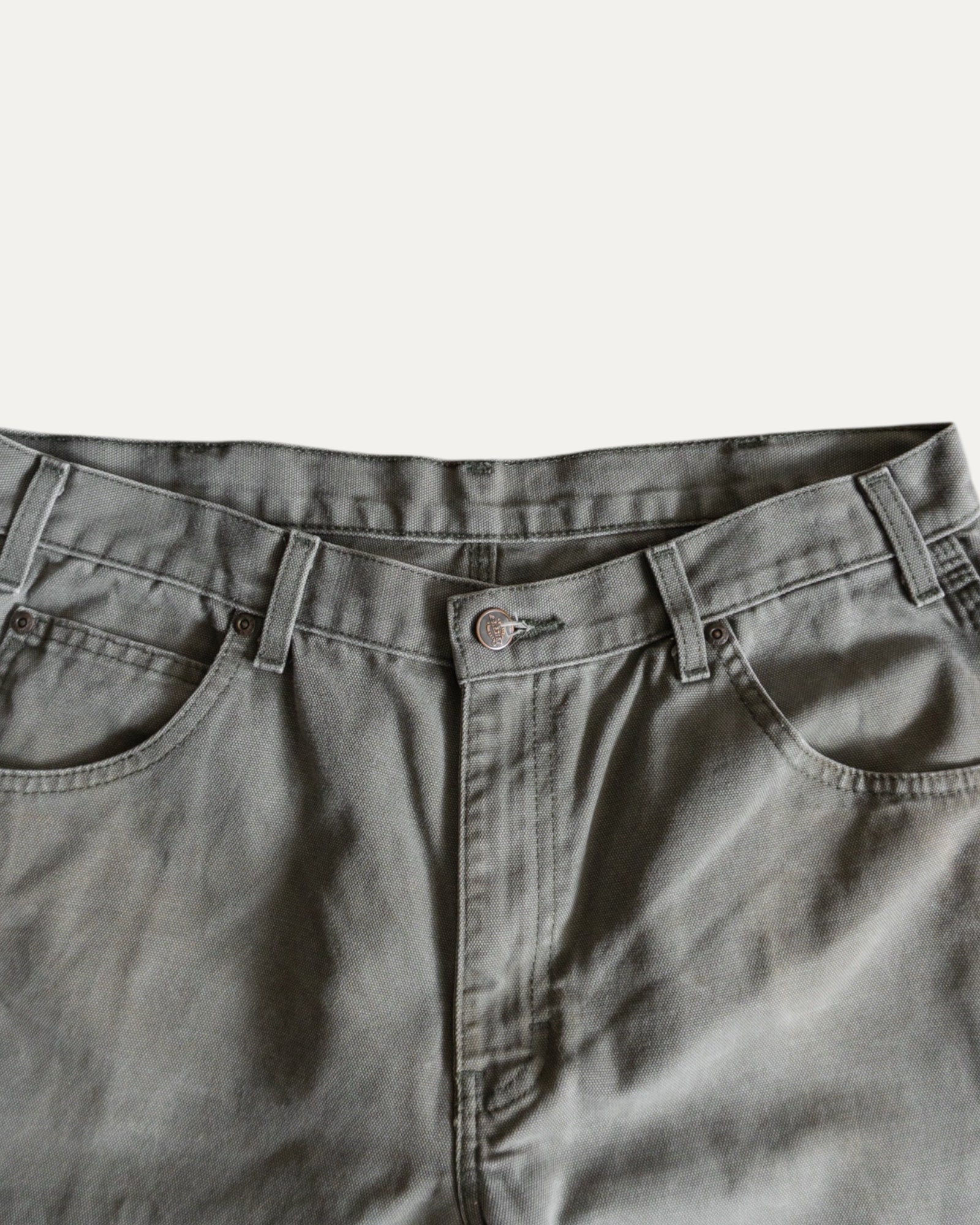 90’S VINTAGE DICKIES OLIVE GREEN CARPENTER PANTS - 34x30