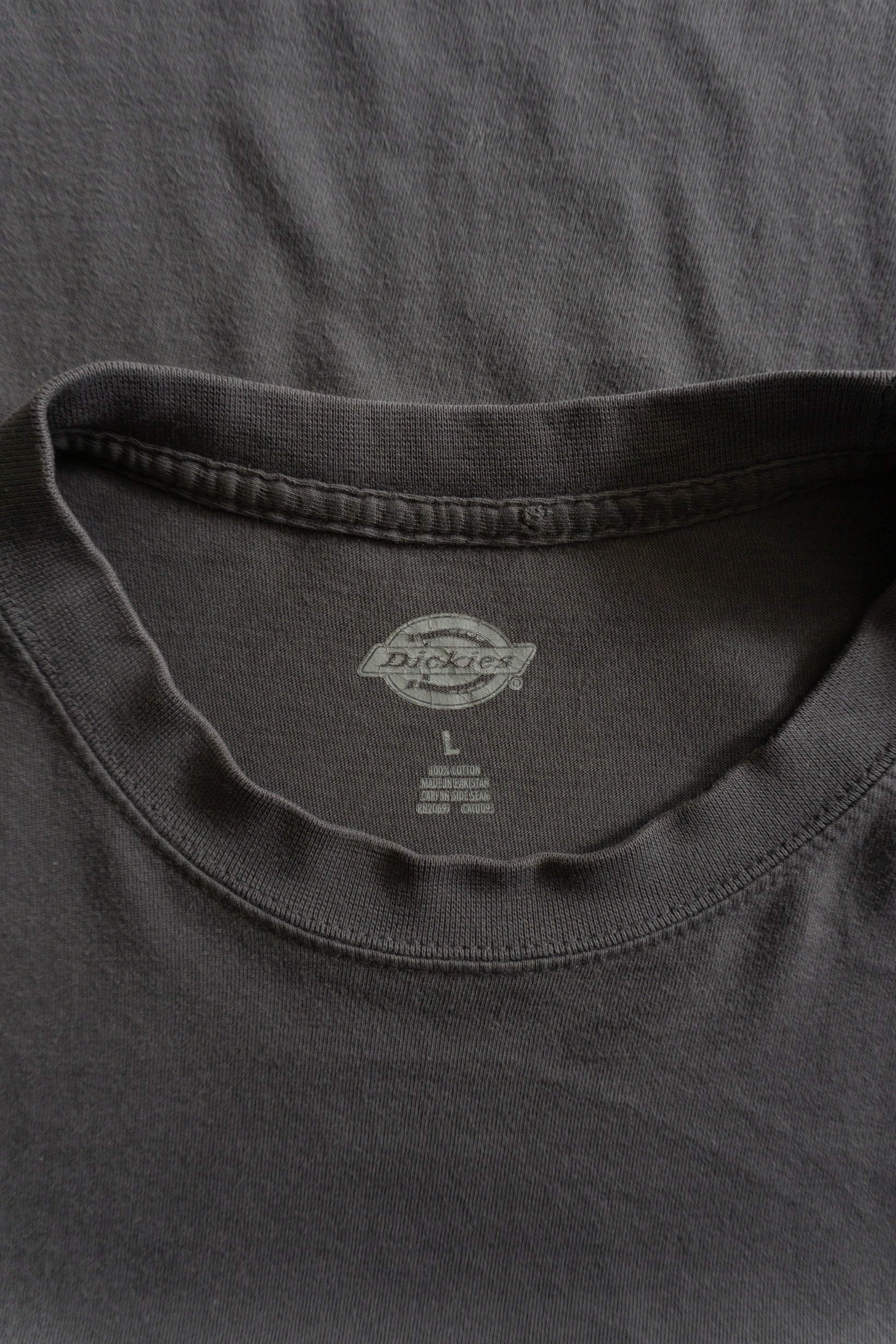 (L) DICKIES GRAY BLANK POCKET TEE
