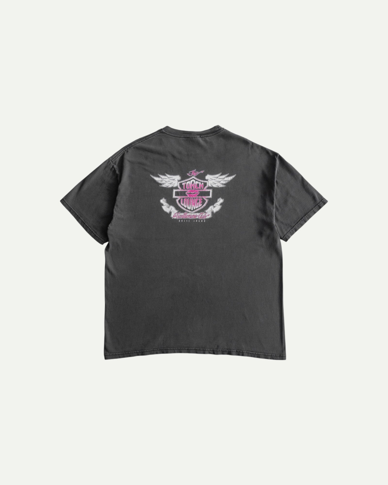 (BOXY L) 90’S VINTAGE HARLEY KISS CLUB FADED TEE