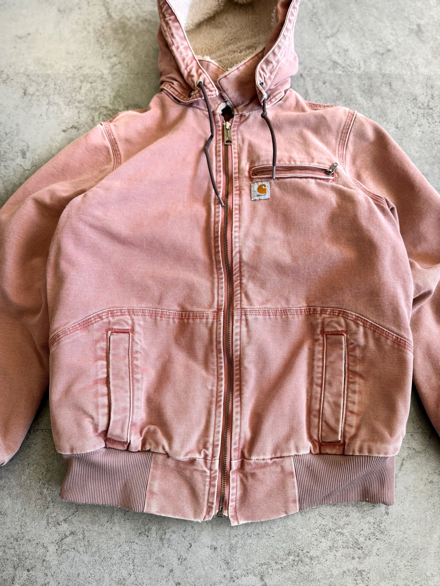 (M) Vintage Pink Carhartt Sherpa Jacket