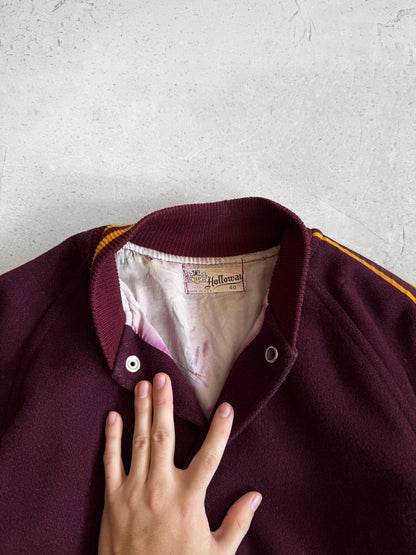 (M) 1950’S VINTAGE HOLLOWAY VARSITY JACKET