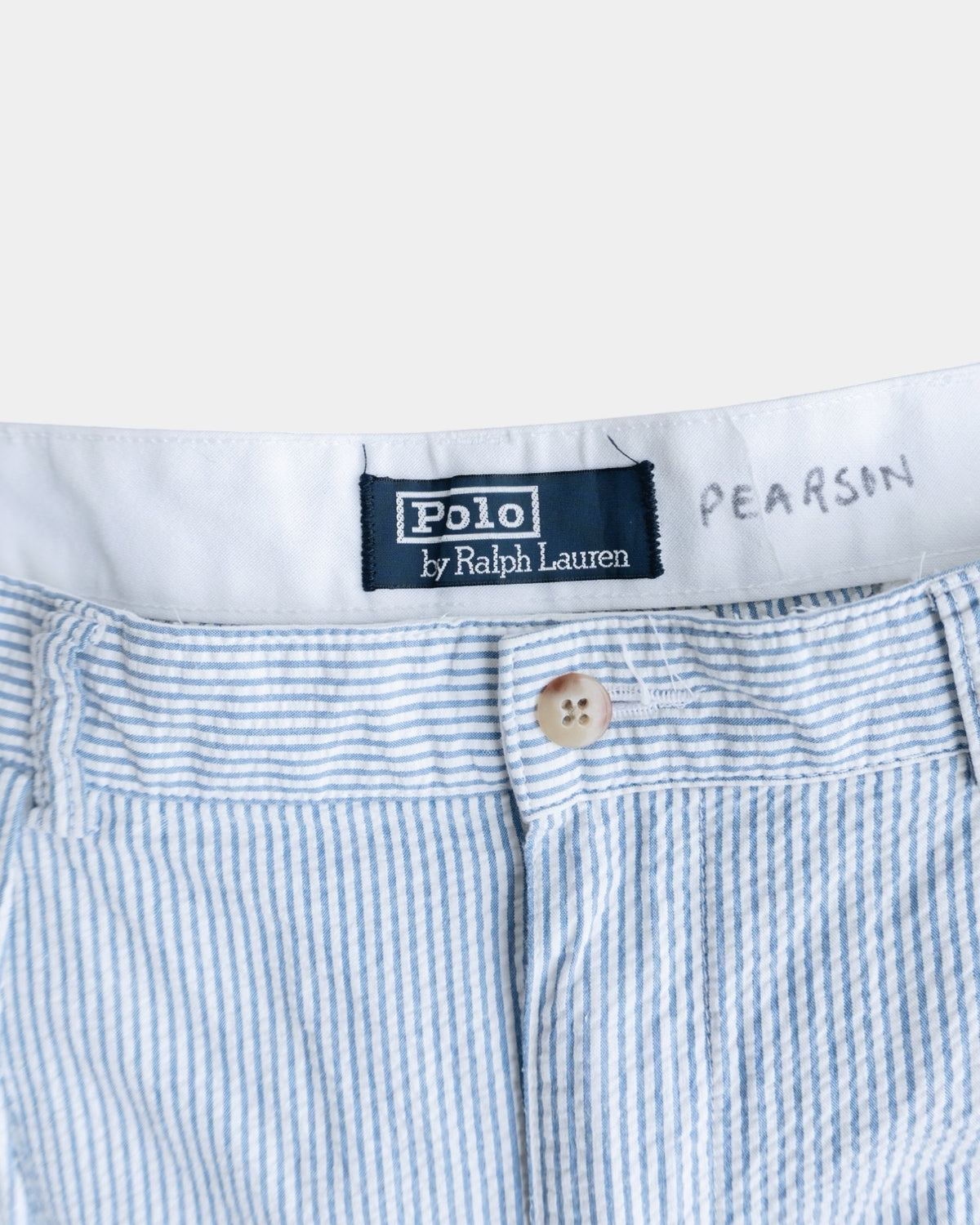 VINTAGE POLO RALPH LAUREN 2 TUCK SEER SUCKER PANTS - 34x32