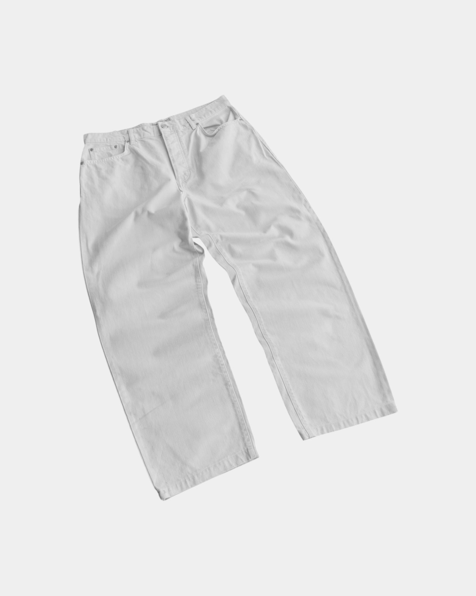 STUSSY WHITE BAGGY PANTS - 34x32